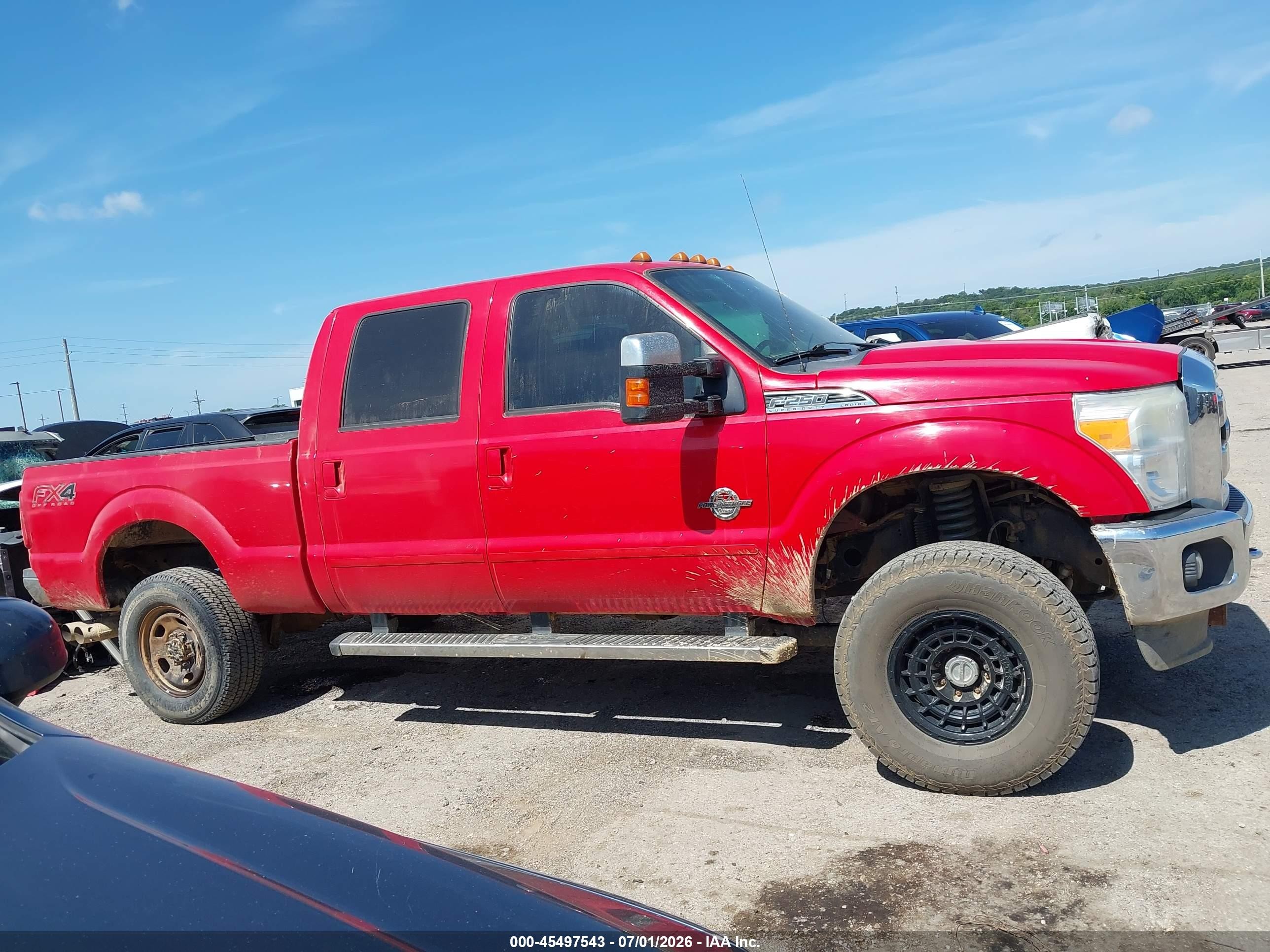 2012 Ford Super Duty F-250 Srw King Ranch/lariat/xl/xlt Красный vin: 1FT7W2BTXCED15301
