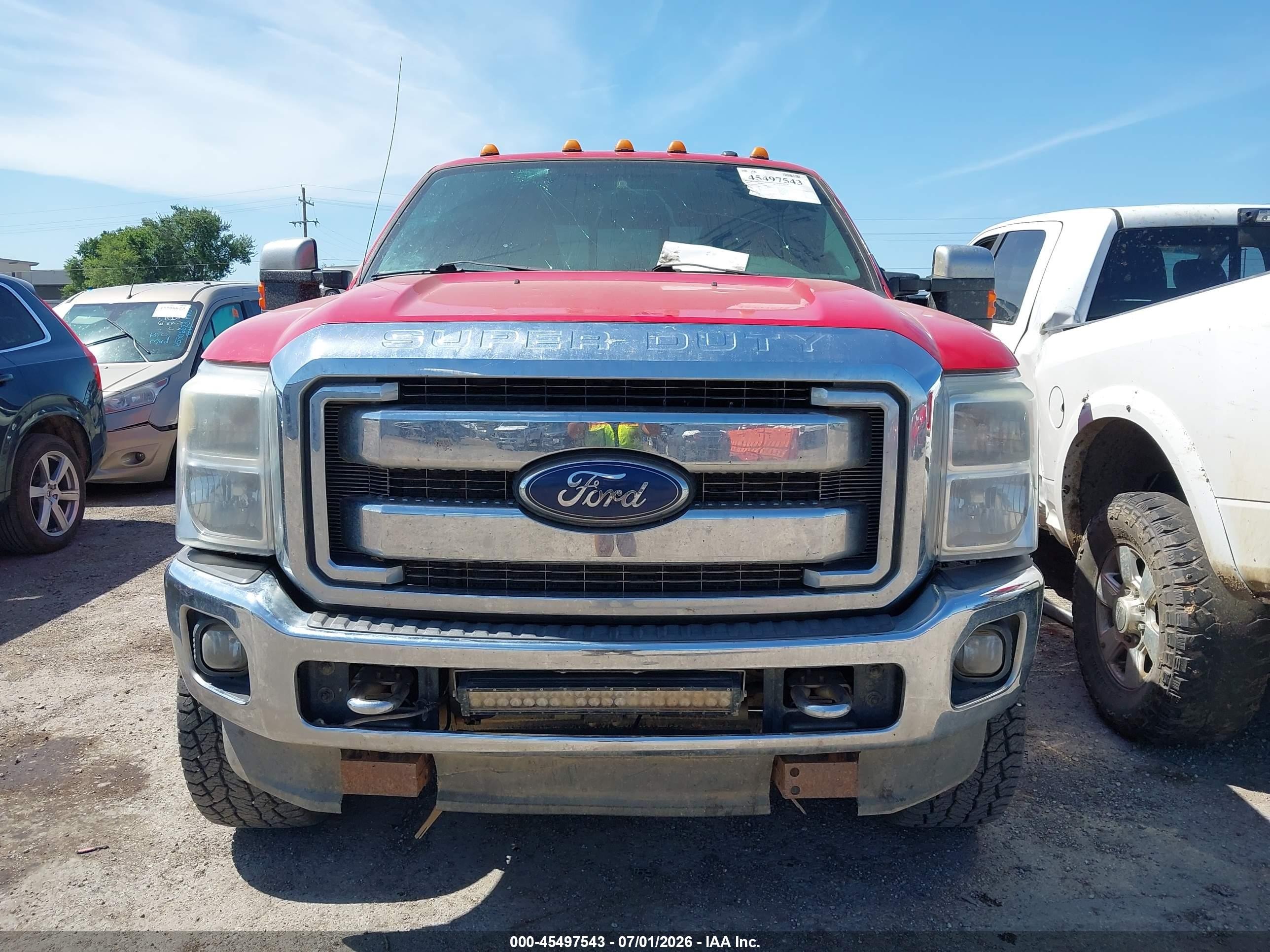 2012 Ford Super Duty F-250 Srw King Ranch/lariat/xl/xlt Красный vin: 1FT7W2BTXCED15301