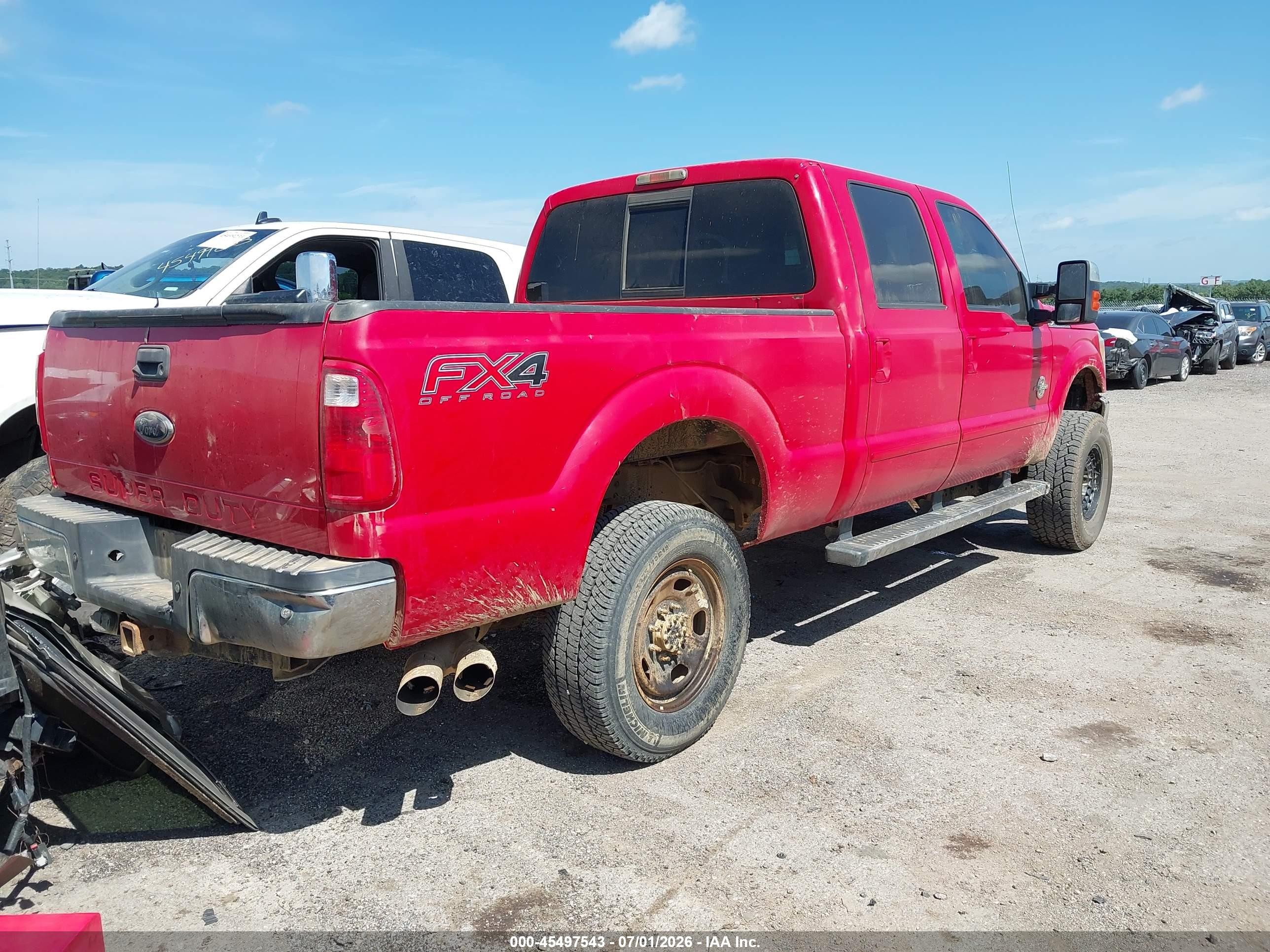 2012 Ford Super Duty F-250 Srw King Ranch/lariat/xl/xlt Красный vin: 1FT7W2BTXCED15301