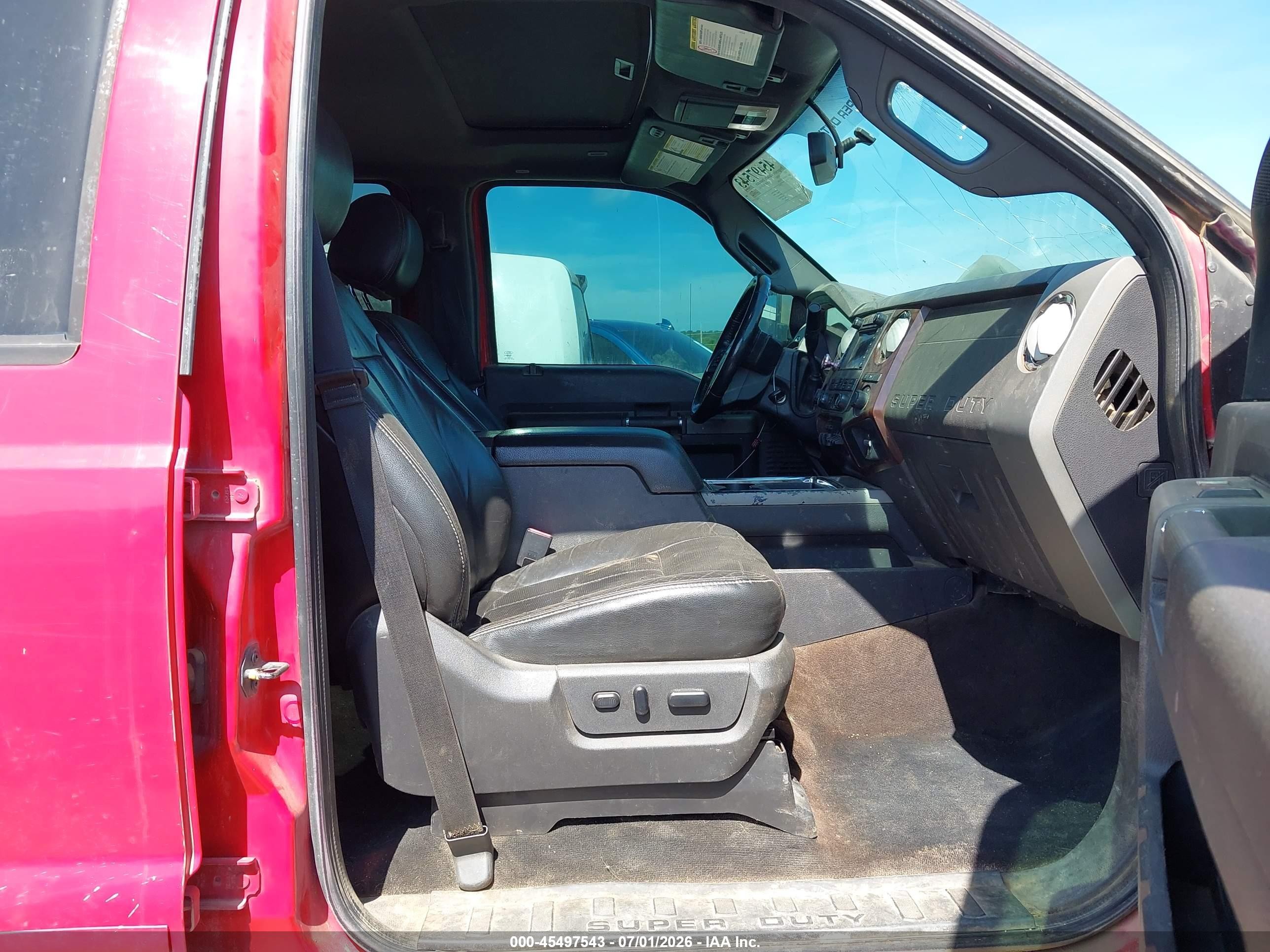 2012 Ford Super Duty F-250 Srw King Ranch/lariat/xl/xlt Красный vin: 1FT7W2BTXCED15301