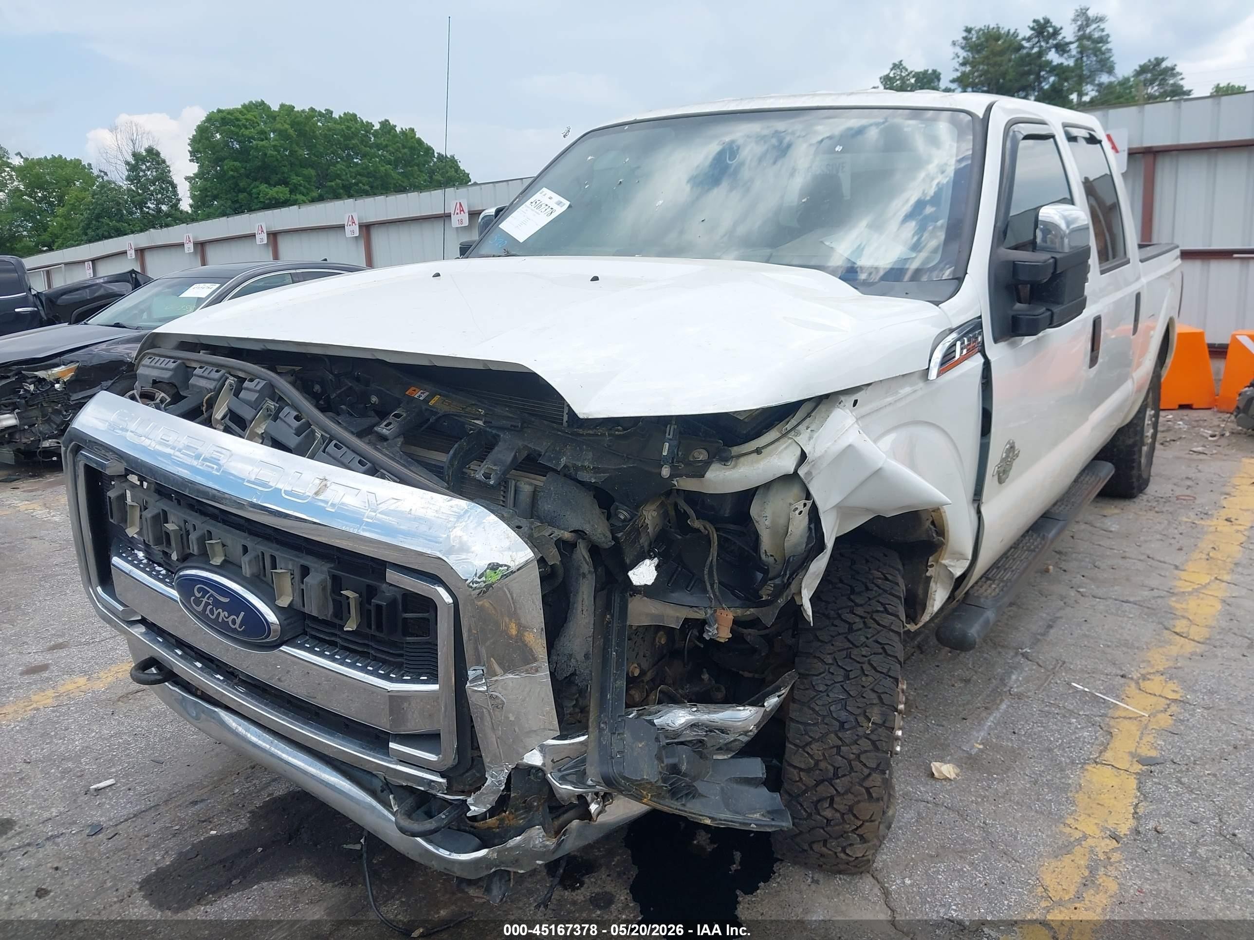 2013 Ford F-250 Xlt White vin: 1FT7W2BTXDEB76496