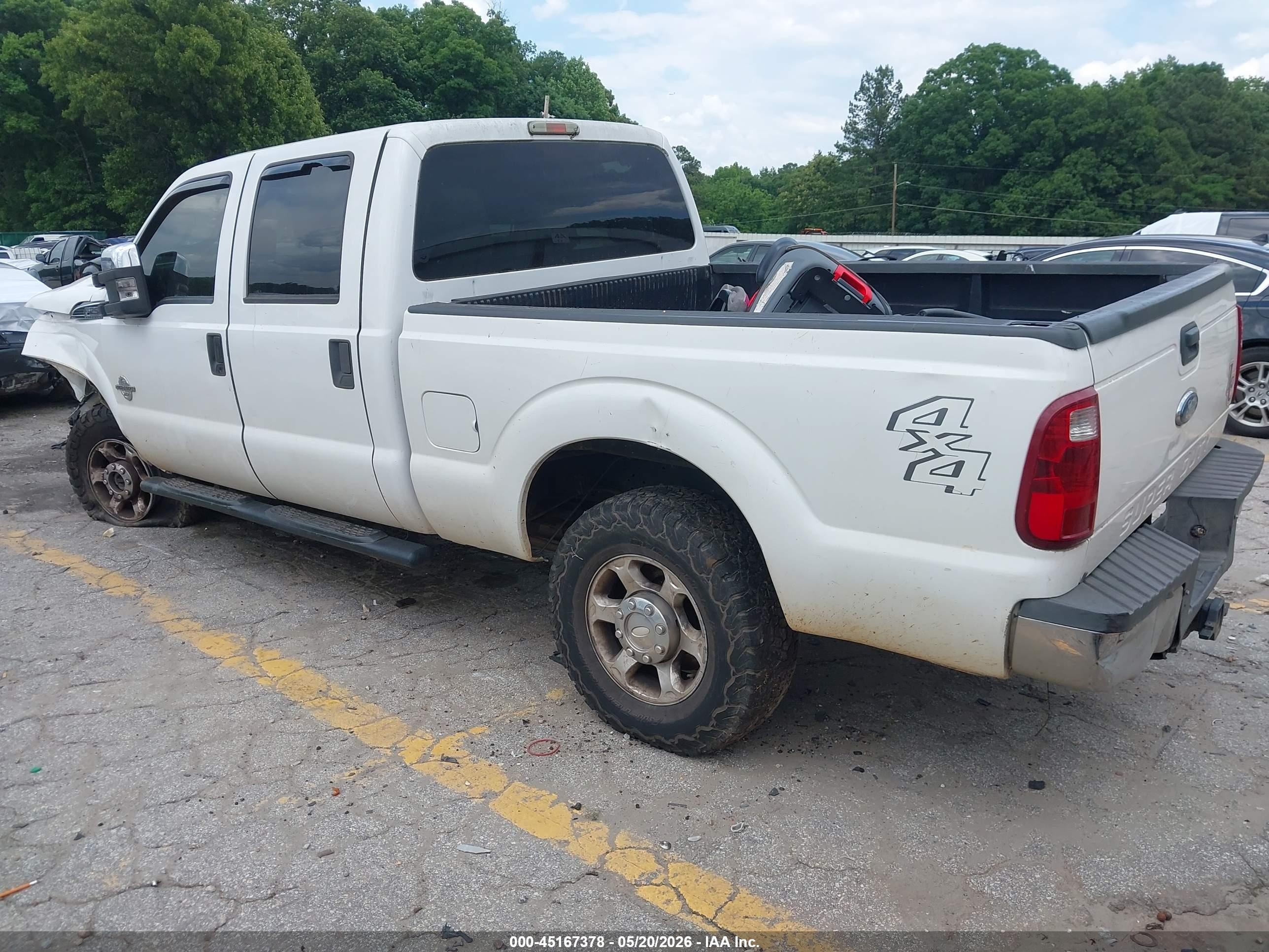 2013 Ford F-250 Xlt White vin: 1FT7W2BTXDEB76496