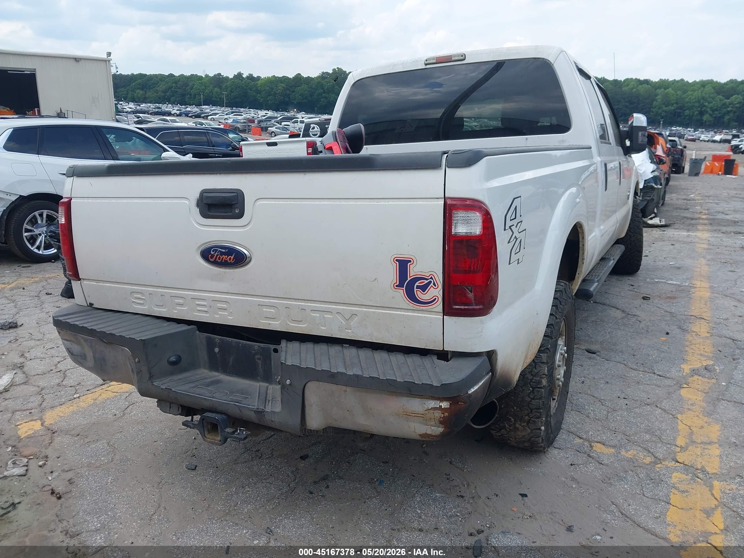 2013 Ford F-250 Xlt White vin: 1FT7W2BTXDEB76496