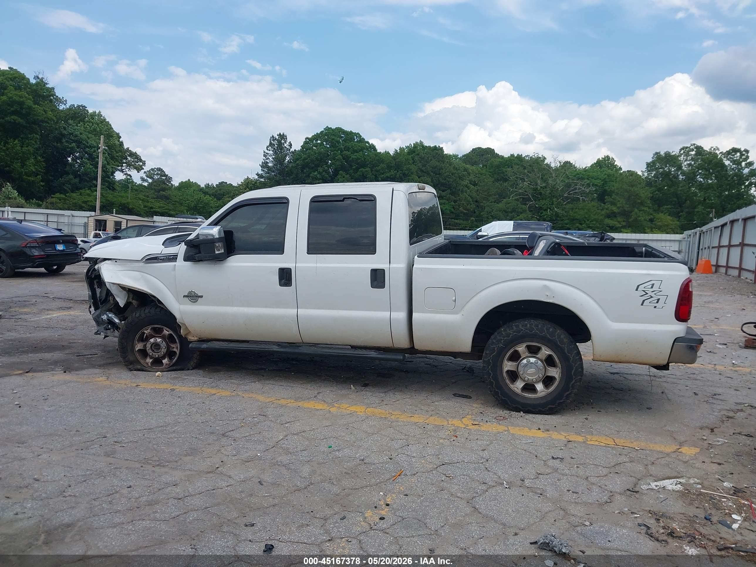 2013 Ford F-250 Xlt White vin: 1FT7W2BTXDEB76496