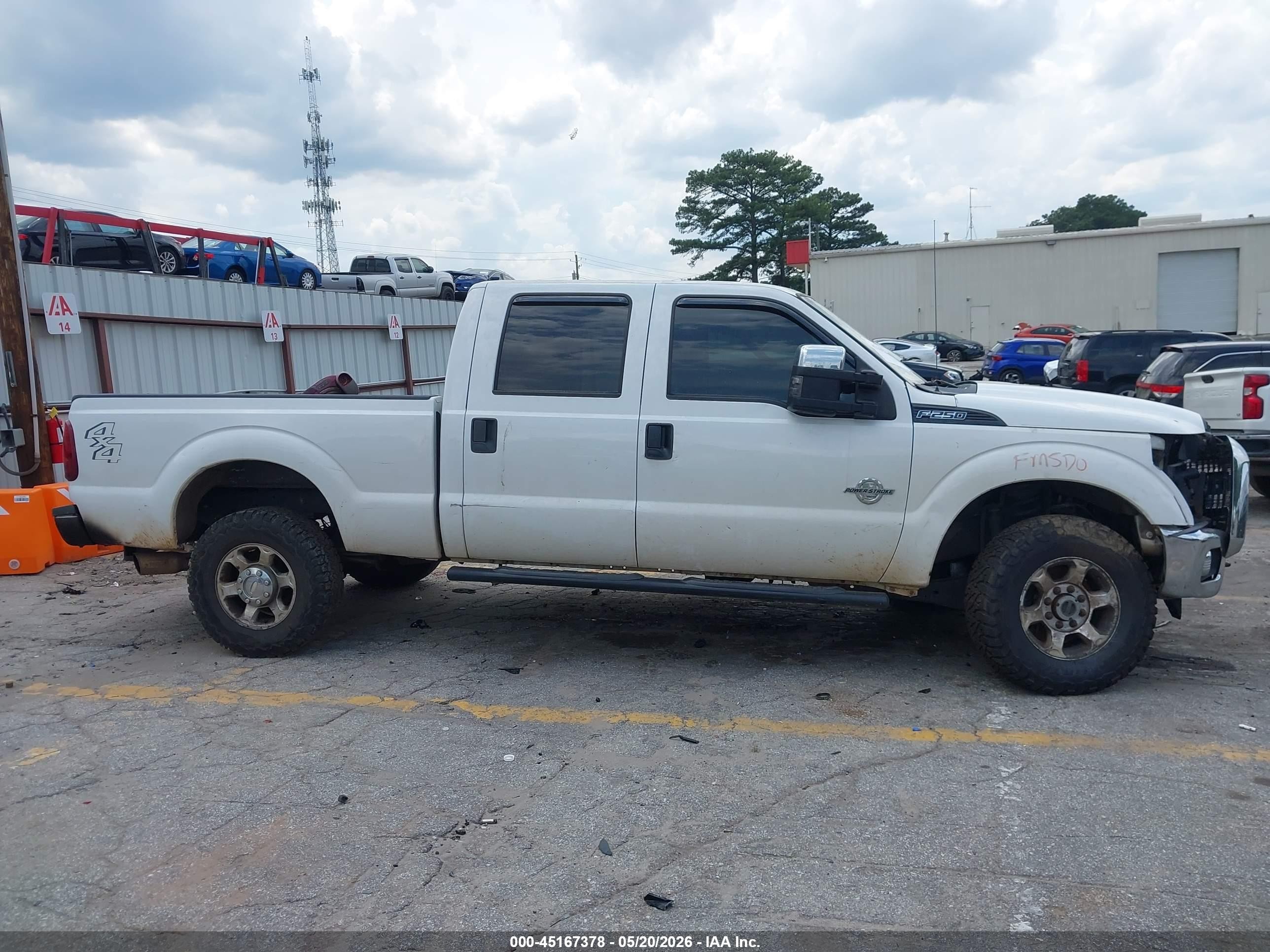 2013 Ford F-250 Xlt White vin: 1FT7W2BTXDEB76496