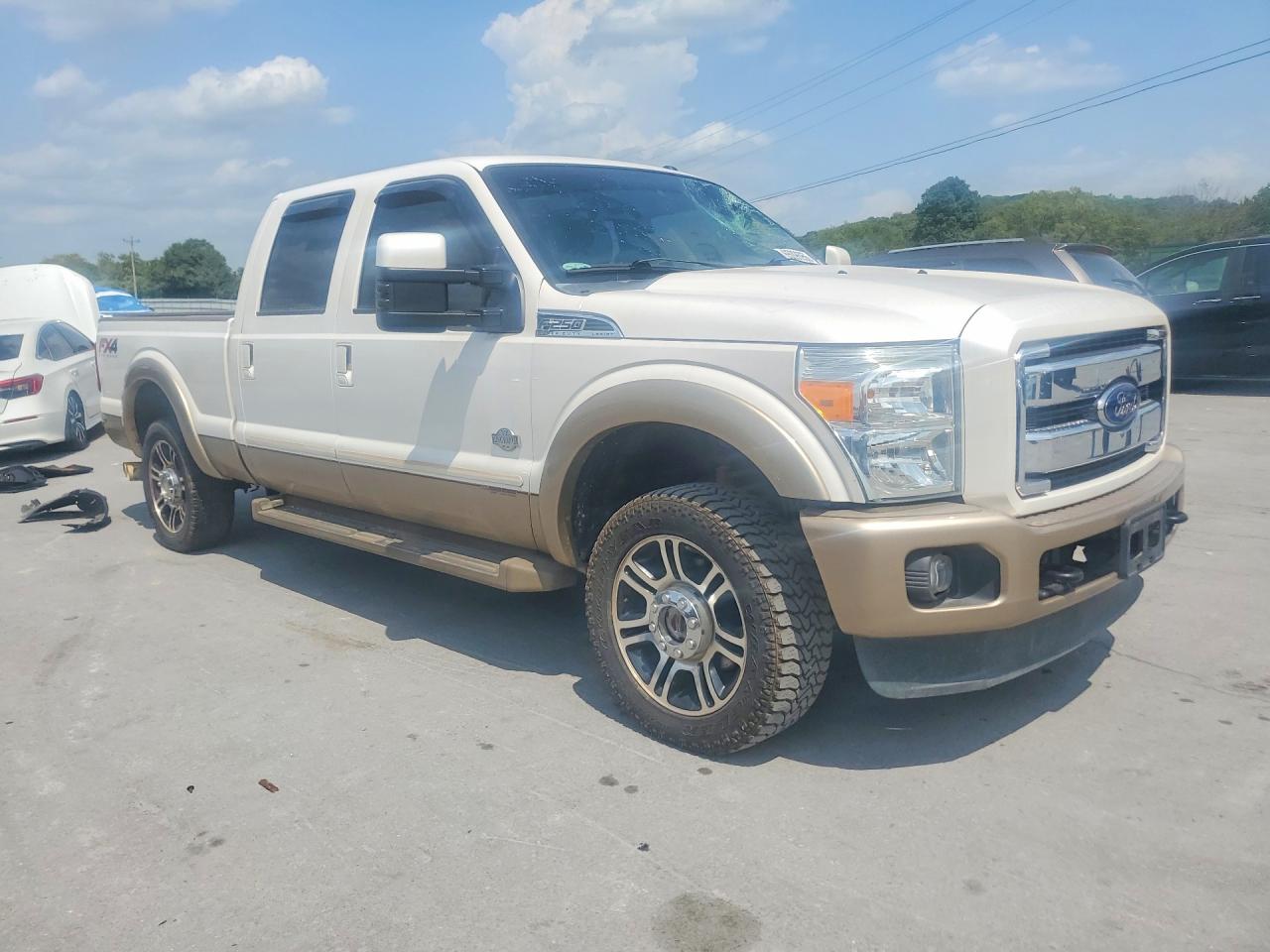 2014 Ford F250 Super Duty Белый vin: 1FT7W2BTXEEB49509