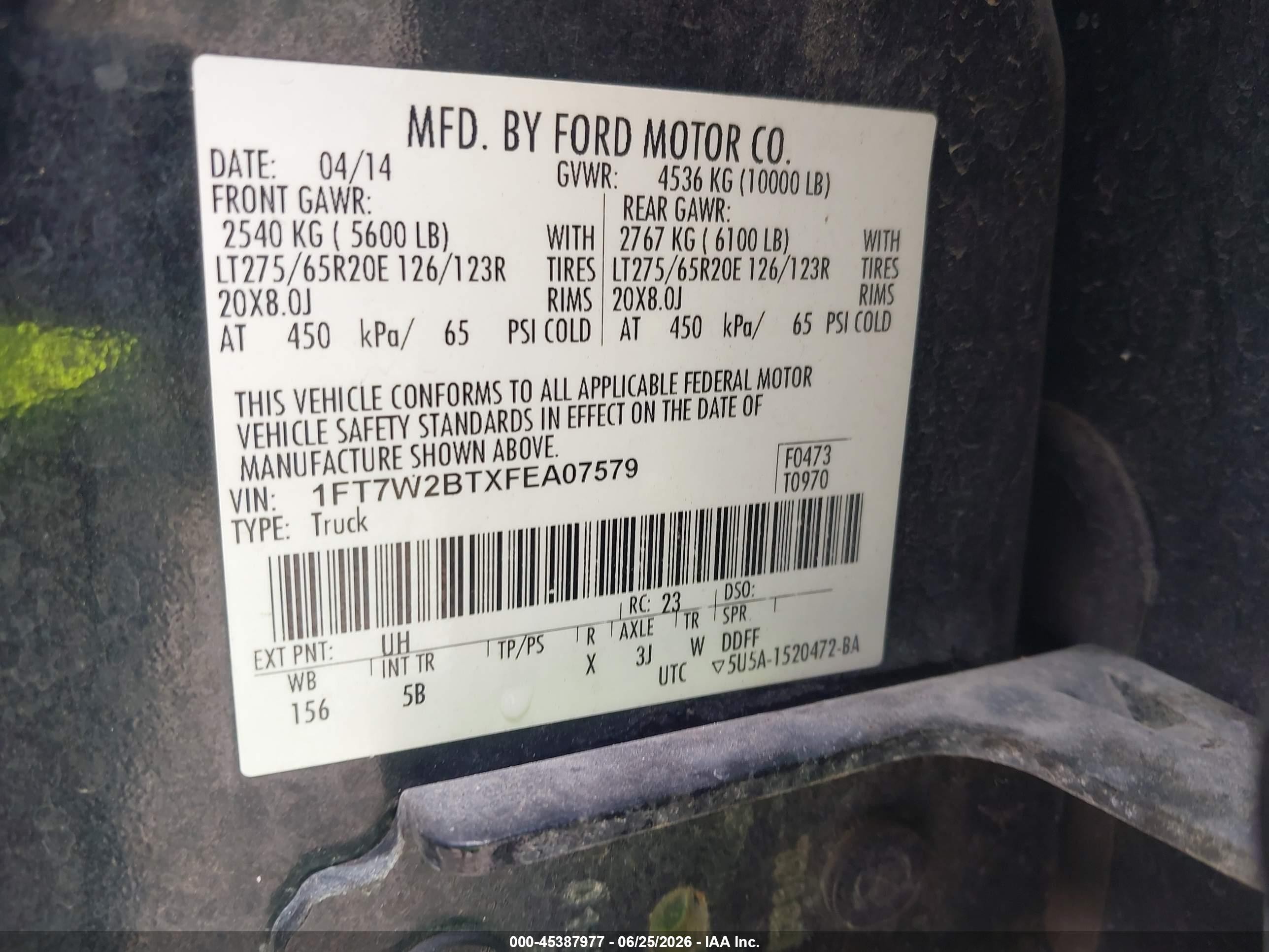 2015 Ford F-250 Lariat Black vin: 1FT7W2BTXFEA07579