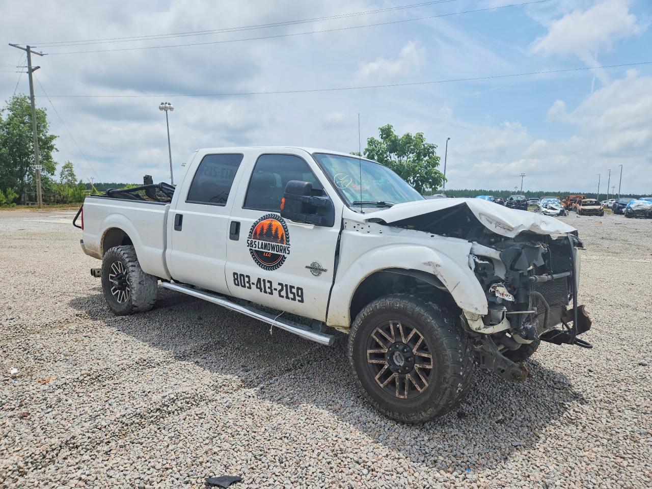 2015 Ford F250 Super Duty White vin: 1FT7W2BTXFEA82587