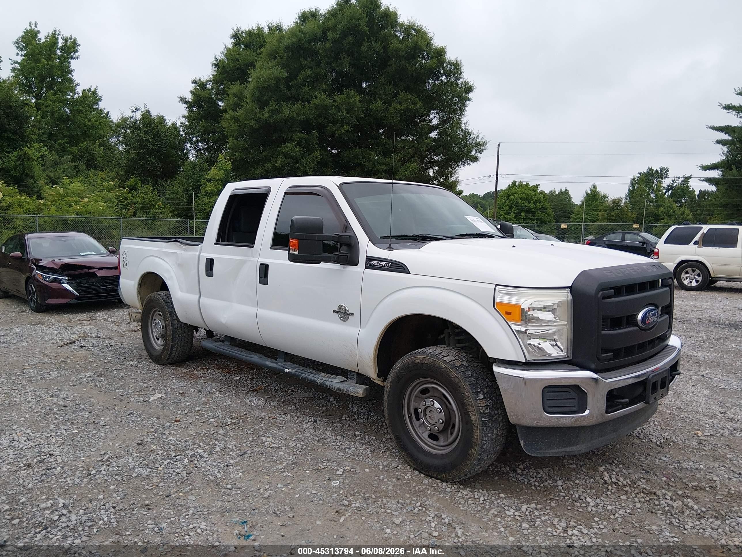 2015 Ford F-250 Xl White vin: 1FT7W2BTXFEB75156