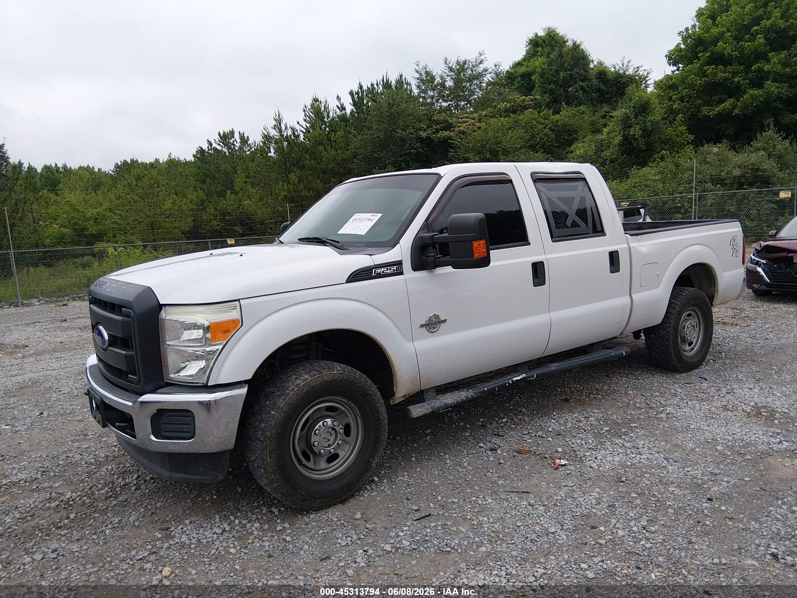 2015 Ford F-250 Xl White vin: 1FT7W2BTXFEB75156