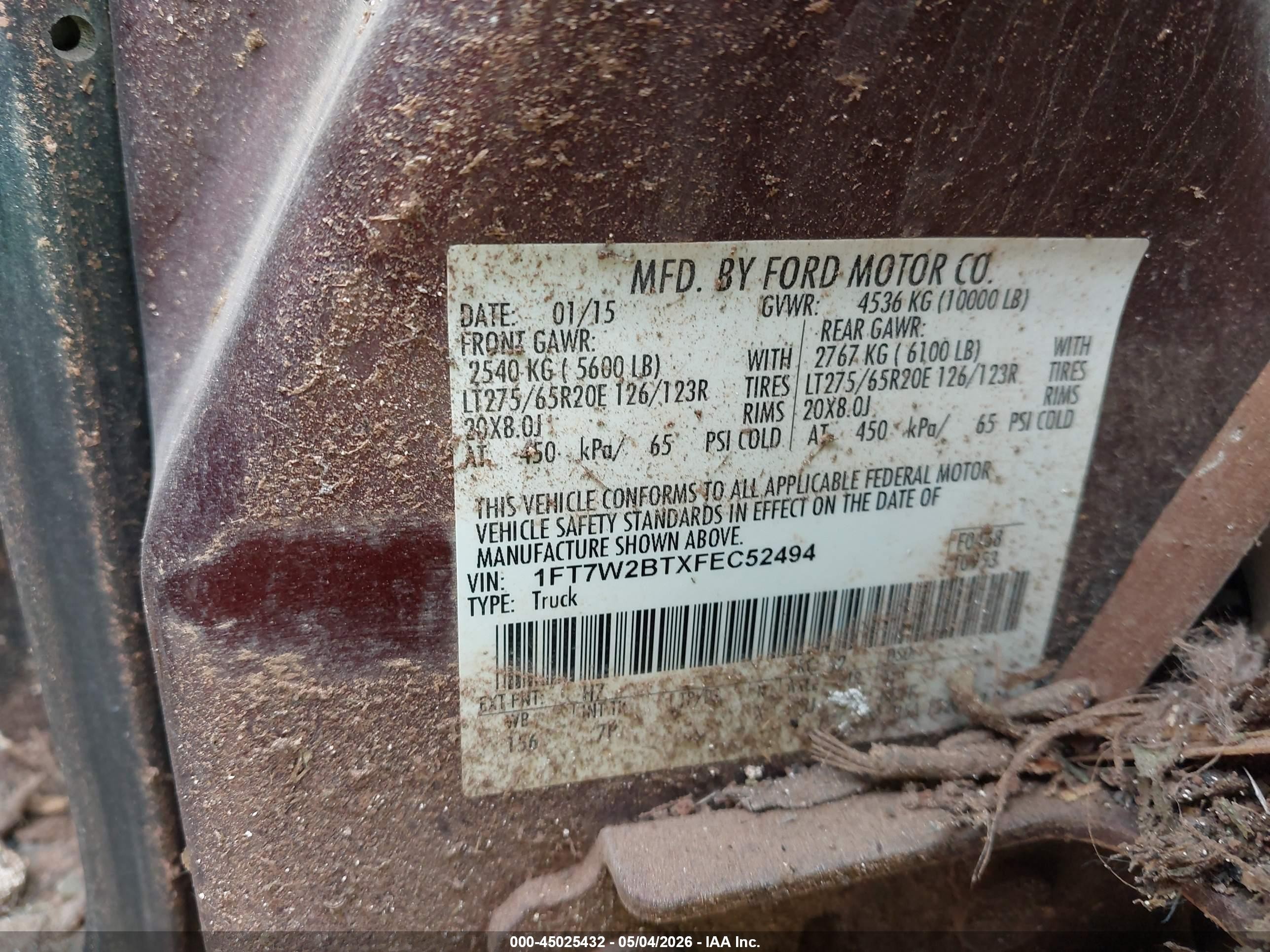 2015 Ford F-250 Lariat Maroon vin: 1FT7W2BTXFEC52494