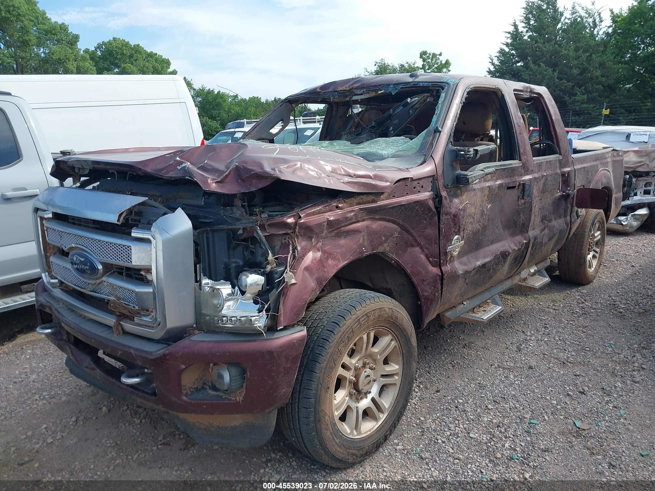 2015 Ford F-250 Lariat Maroon vin: 1FT7W2BTXFEC52494