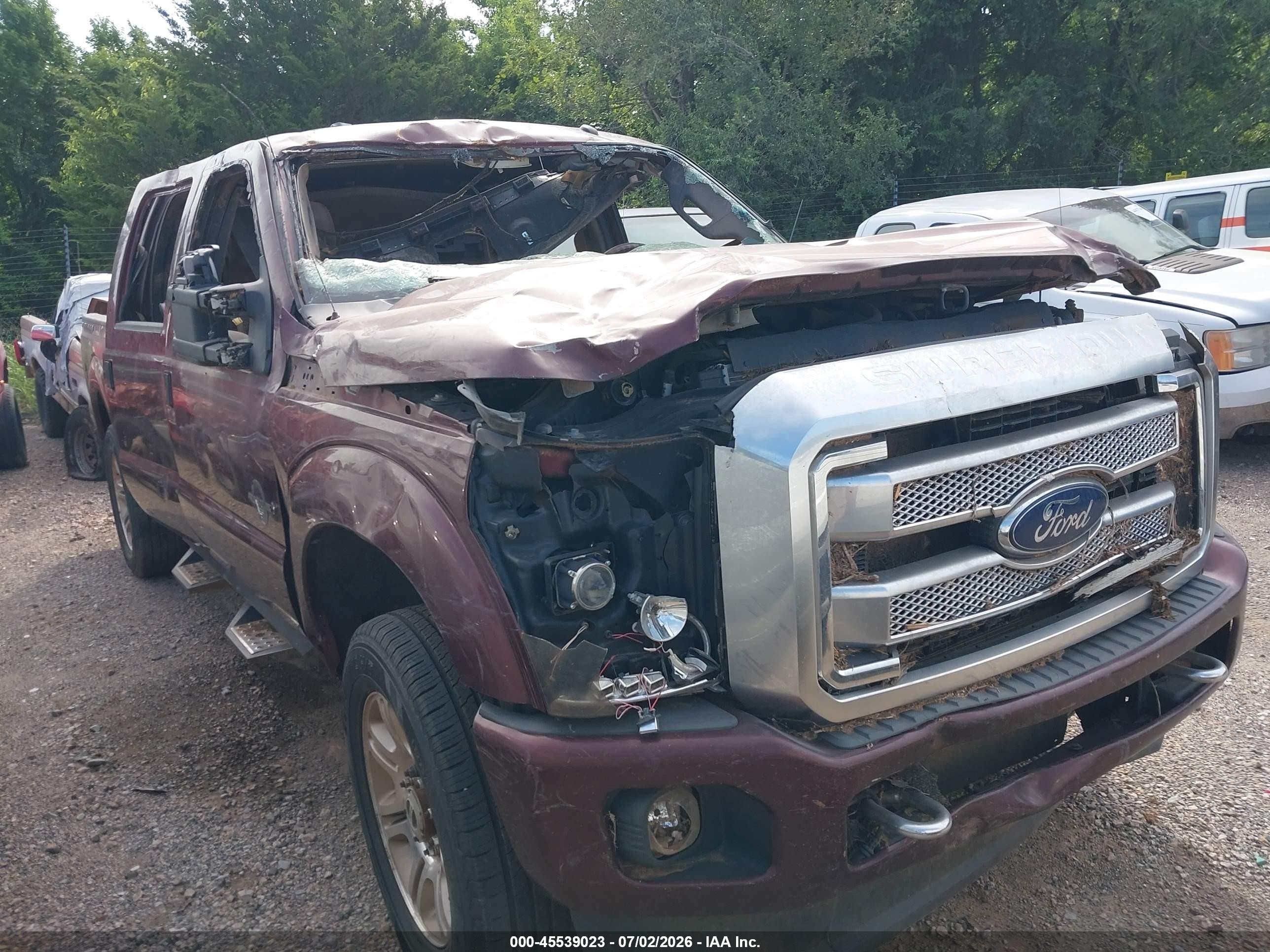 2015 Ford F-250 Lariat Maroon vin: 1FT7W2BTXFEC52494