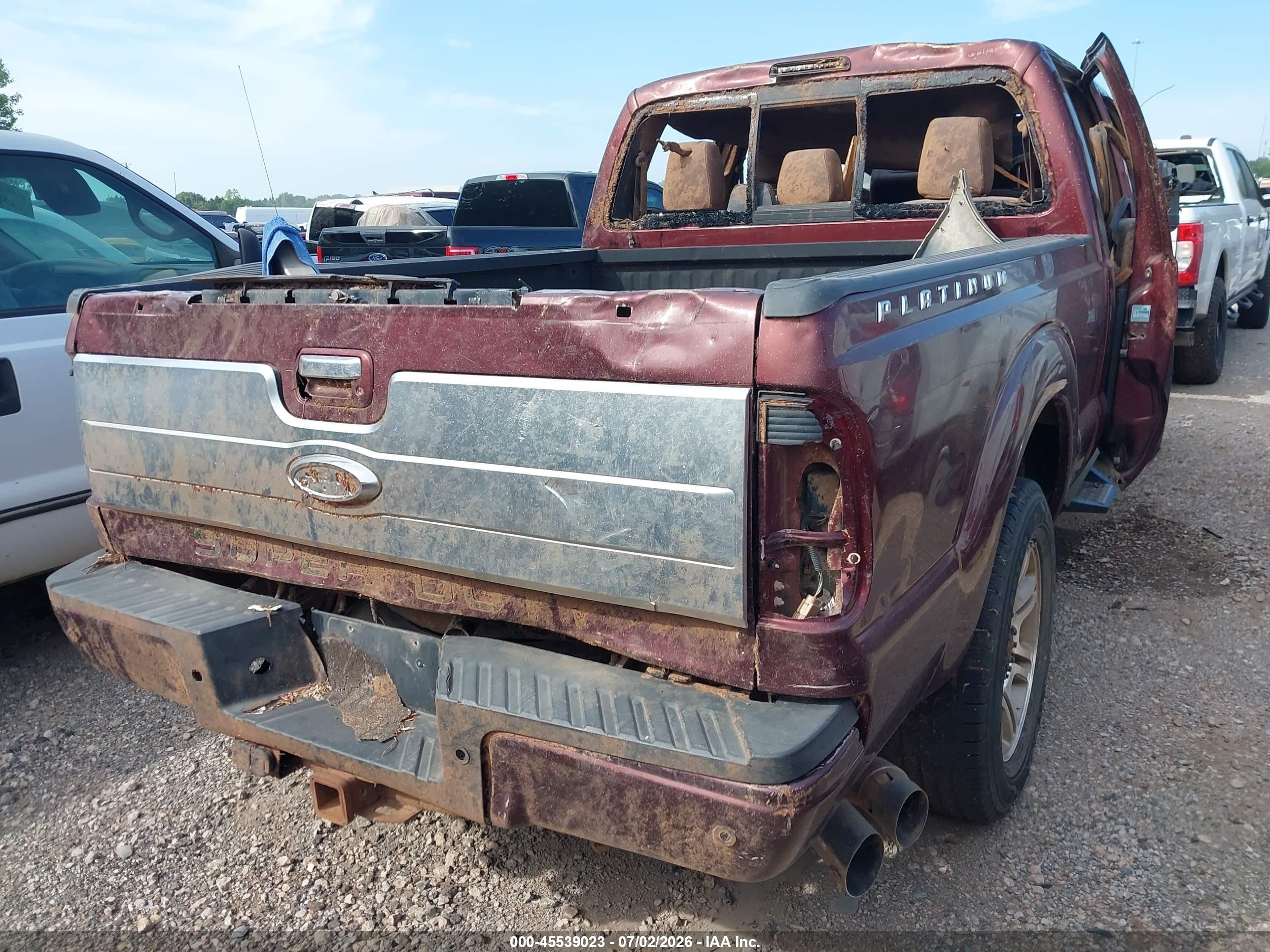 2015 Ford F-250 Lariat Maroon vin: 1FT7W2BTXFEC52494