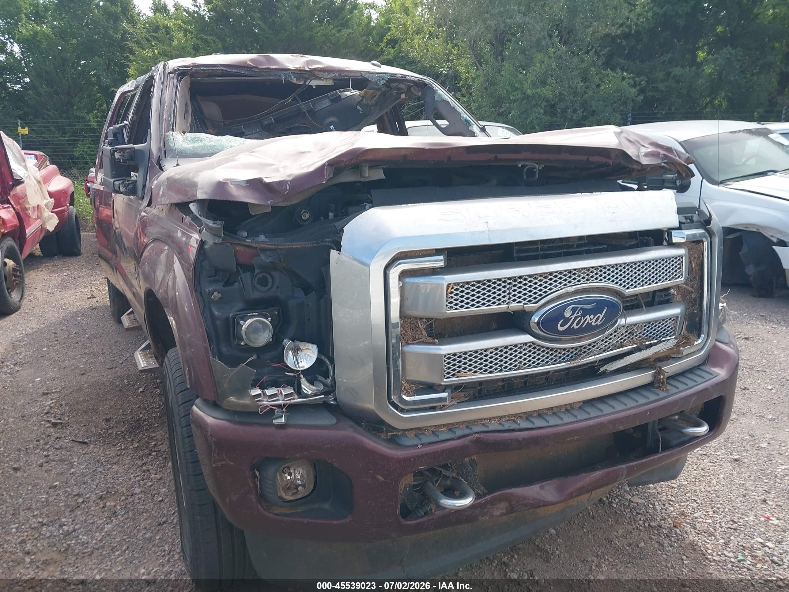 2015 Ford F-250 Lariat Maroon vin: 1FT7W2BTXFEC52494