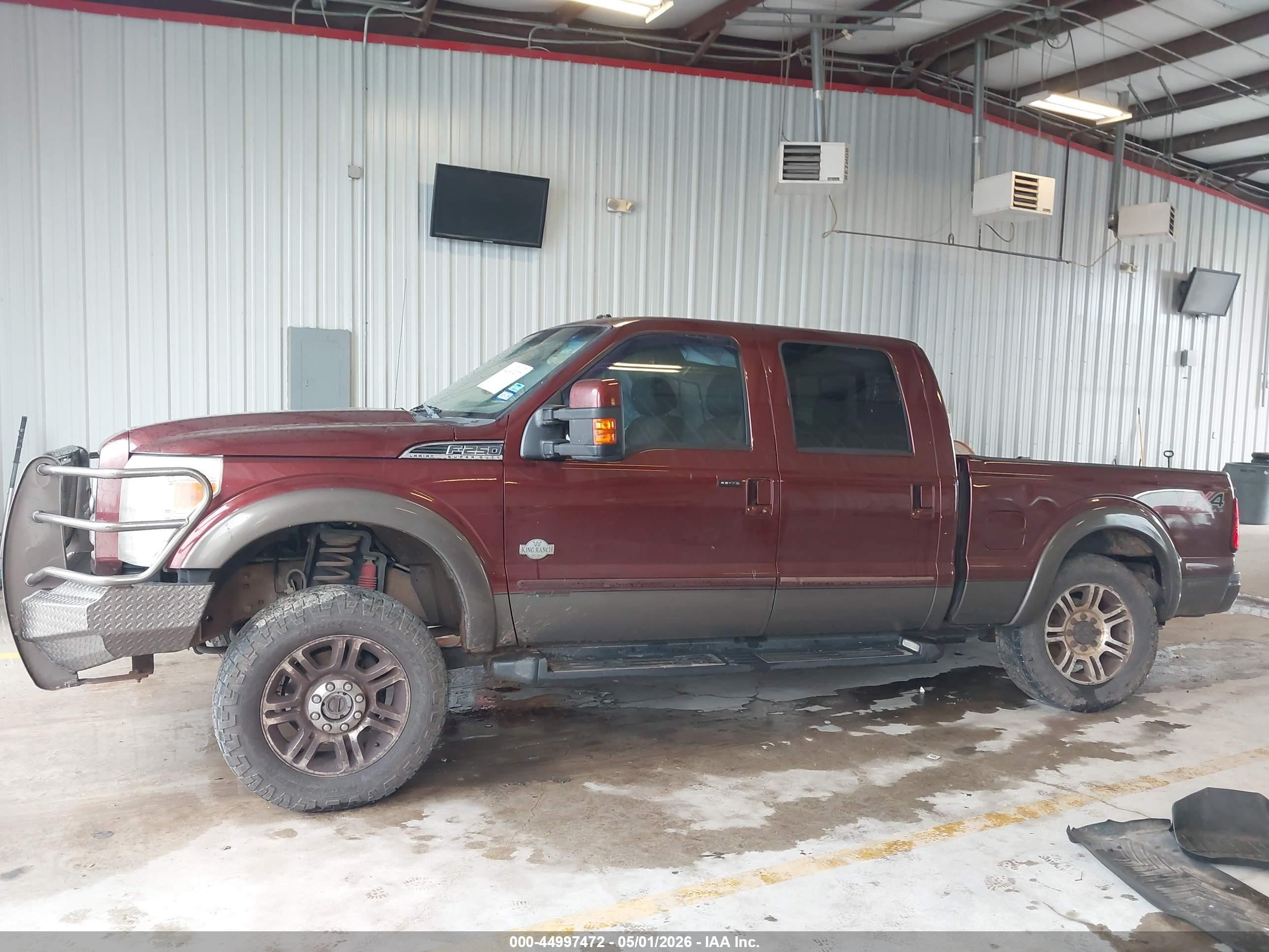 2015 Ford F-250 Lariat Burgundy vin: 1FT7W2BTXFED05839