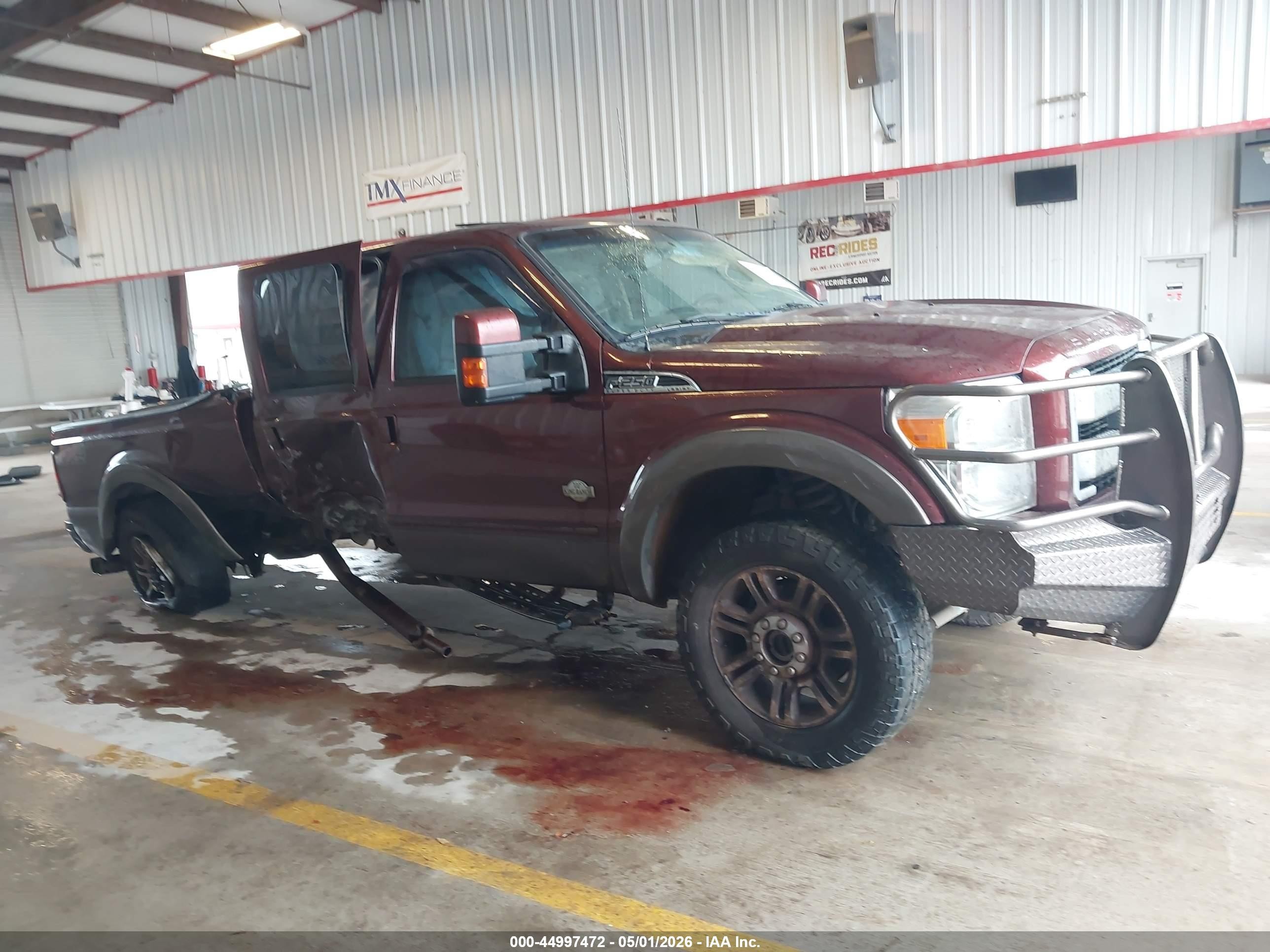 2015 Ford F-250 Lariat Burgundy vin: 1FT7W2BTXFED05839