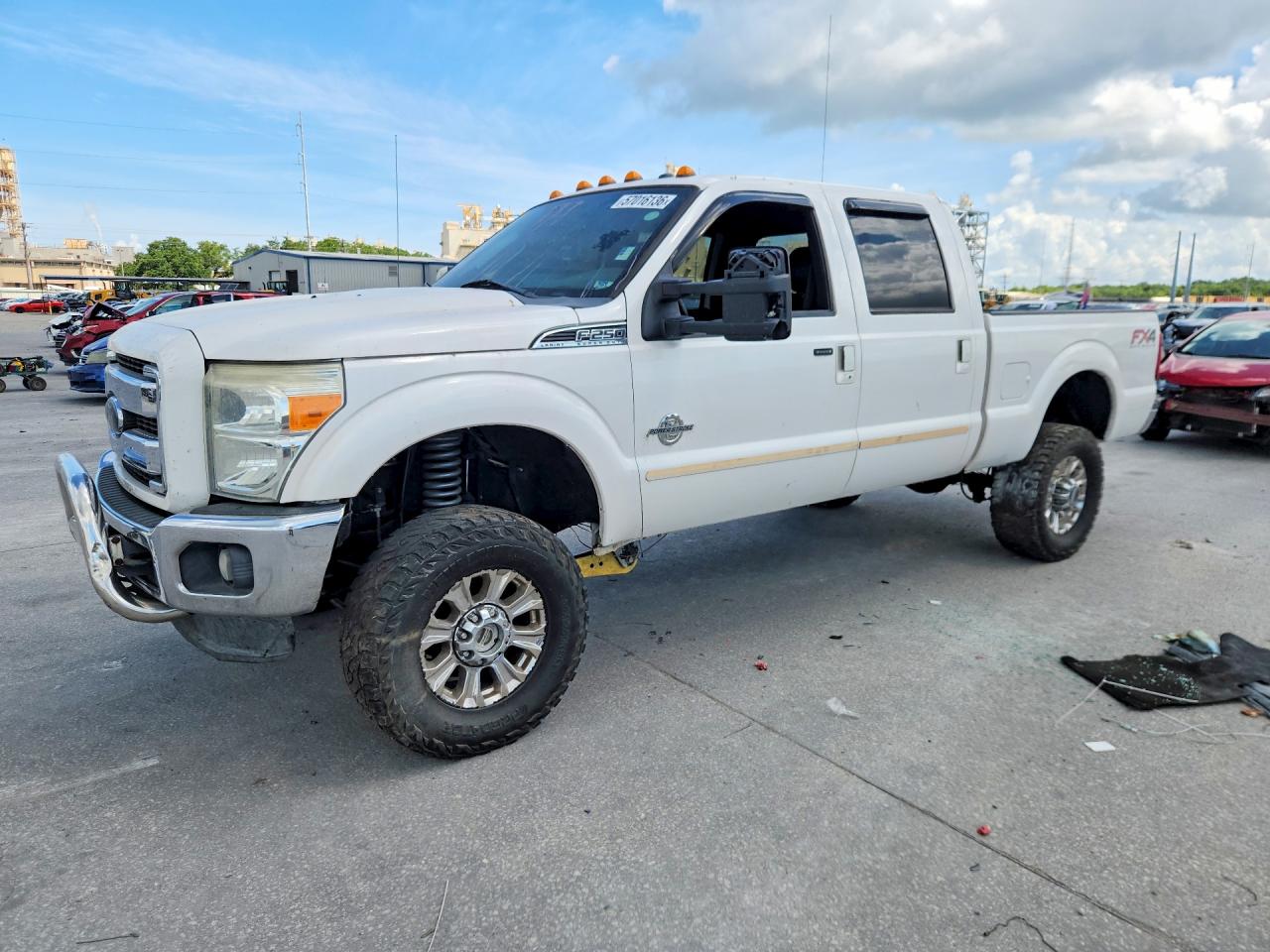 2015 Ford F250 Super Duty White vin: 1FT7W2BTXFED62722