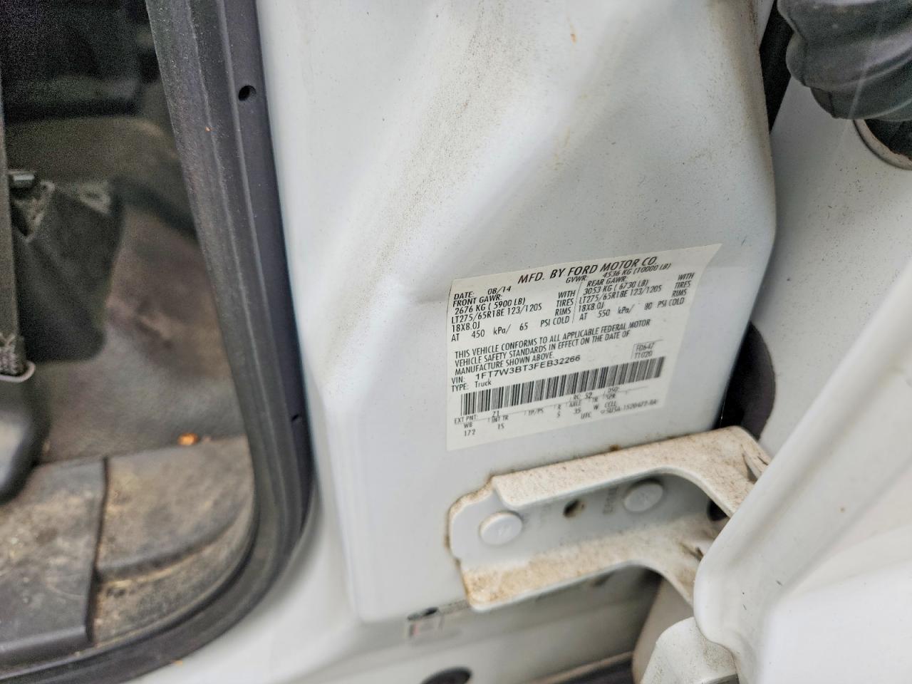 2015 Ford F350 Super Duty White vin: 1FT7W3BT3FEB32266