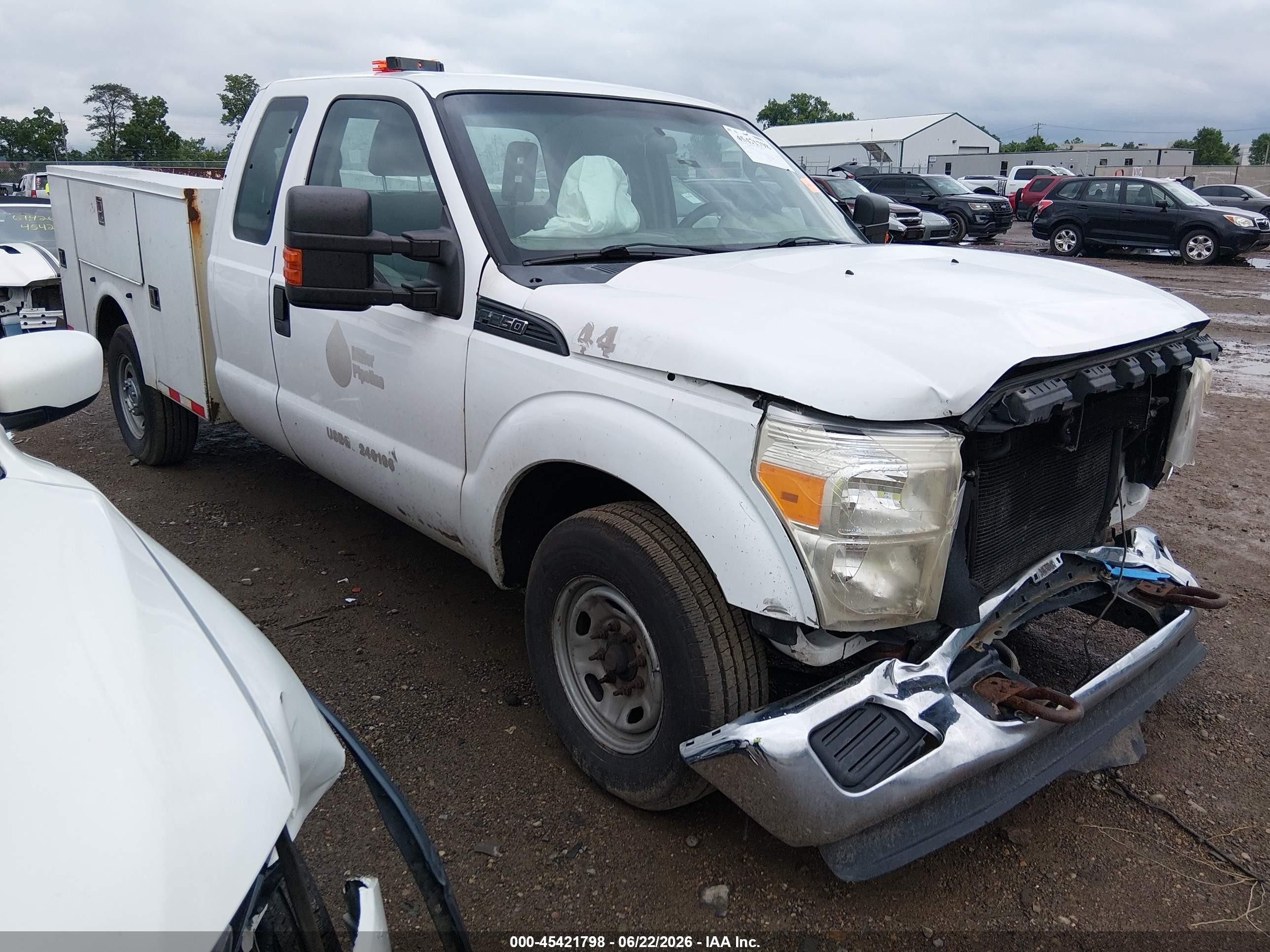 2014 Ford F-250 Lariat/xl/xlt Белый vin: 1FT7X2A62EEB39047