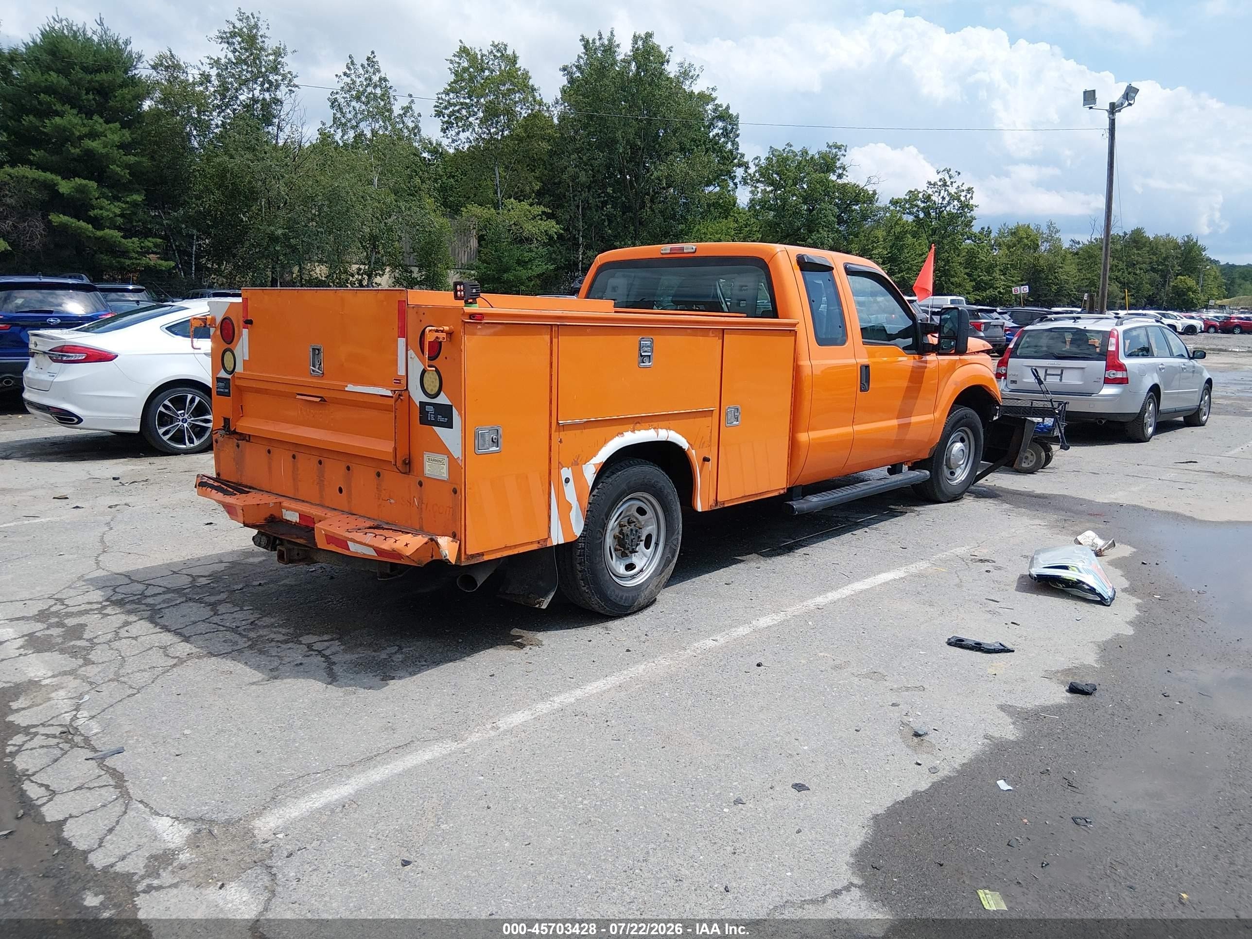 2015 Ford F-250 Xl Orange vin: 1FT7X2A63FEB32710