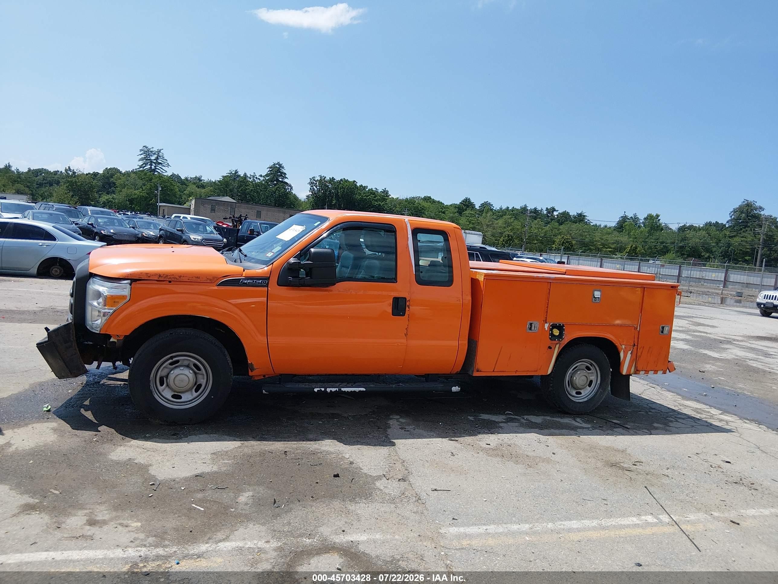 2015 Ford F-250 Xl Orange vin: 1FT7X2A63FEB32710