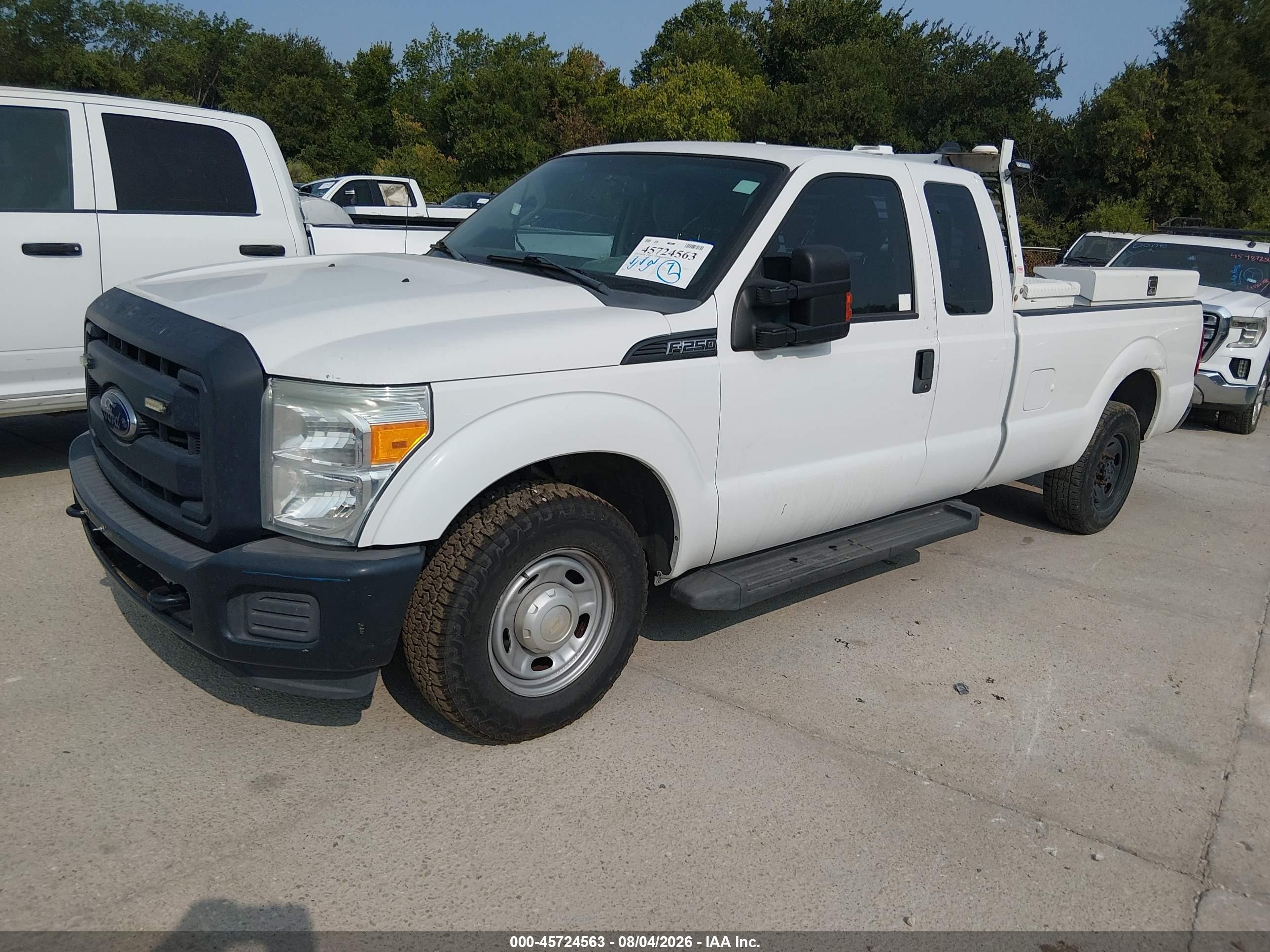 2015 Ford F-250 Xl White vin: 1FT7X2A64FEC17488