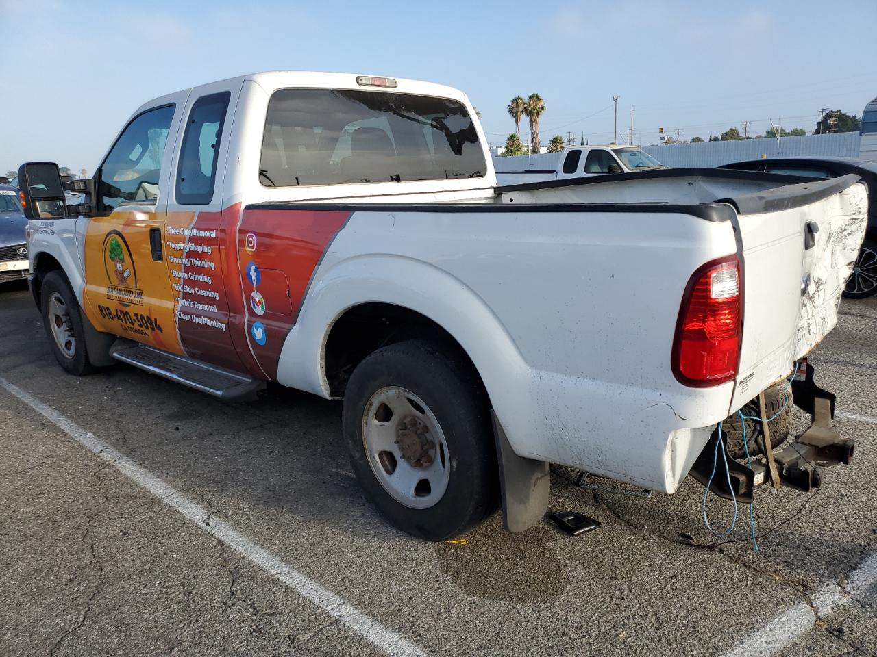 2014 Ford F250 Super Duty White vin: 1FT7X2A68EEA74706