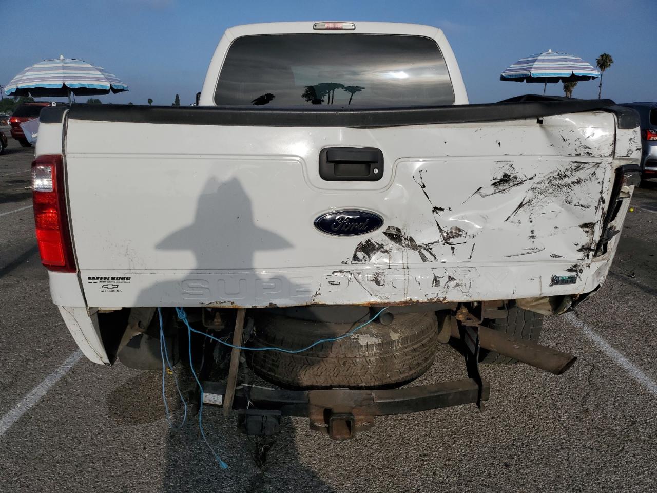 2014 Ford F250 Super Duty White vin: 1FT7X2A68EEA74706
