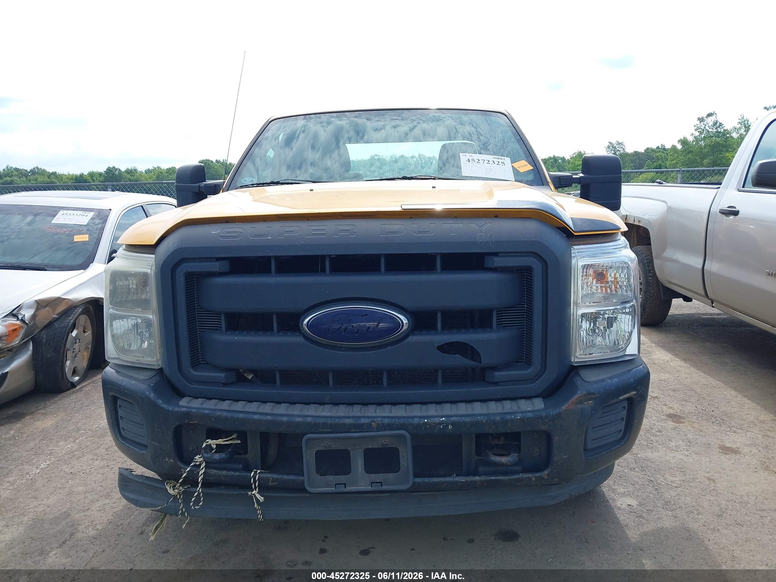 2012 Ford F-250 Xl Yellow vin: 1FT7X2A6XCEA99149