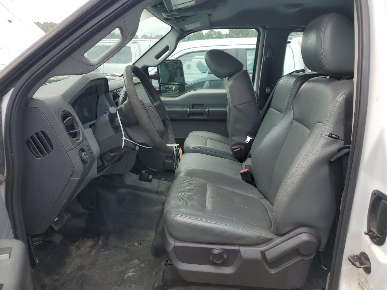 2013 Ford F250 Super Duty White vin: 1FT7X2AT3DEB29874 Damage: Steering Wheel, Worn, Acceptable
