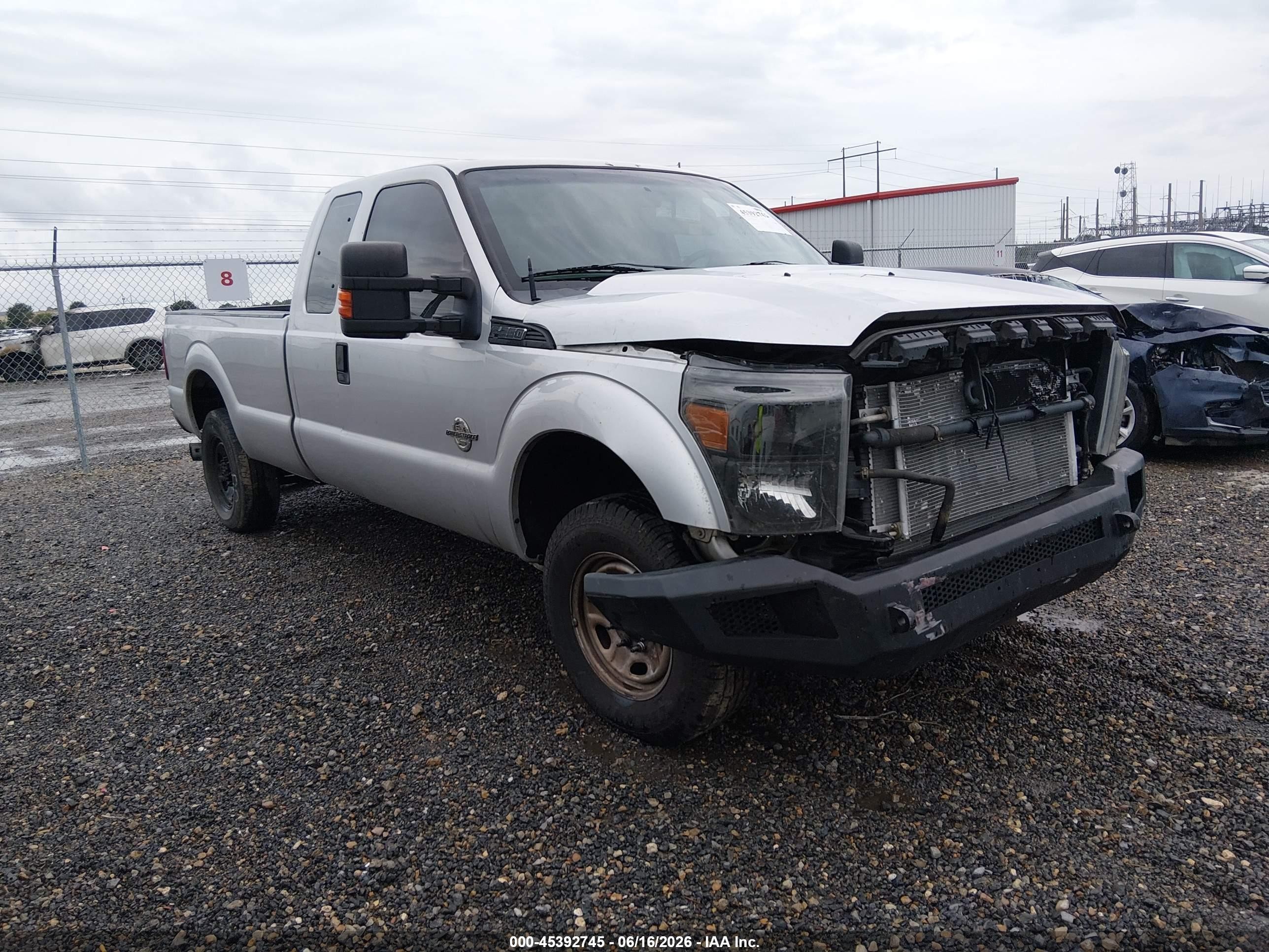 2014 Ford F-250 Lariat/xl/xlt Silver vin: 1FT7X2AT6EEB46654