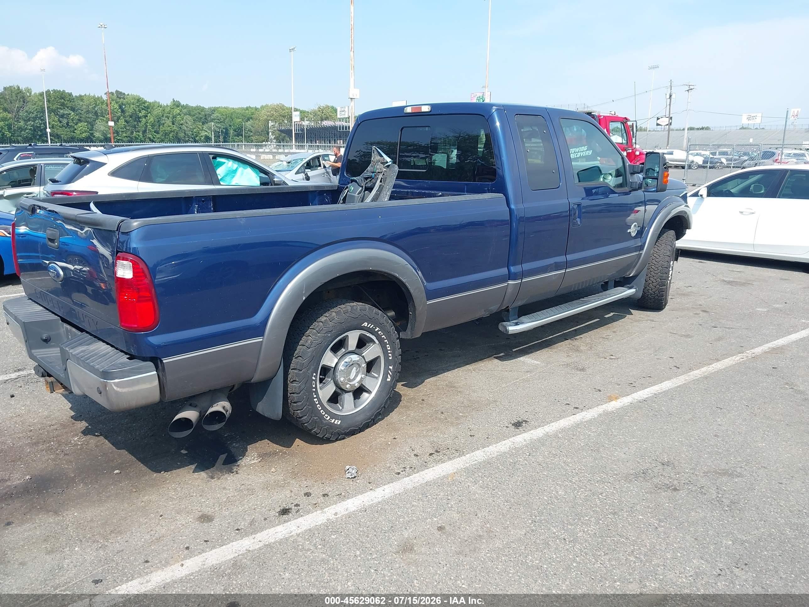 2011 Ford Super Duty F-250 Srw Lariat Blue vin: 1FT7X2AT7BEA45201