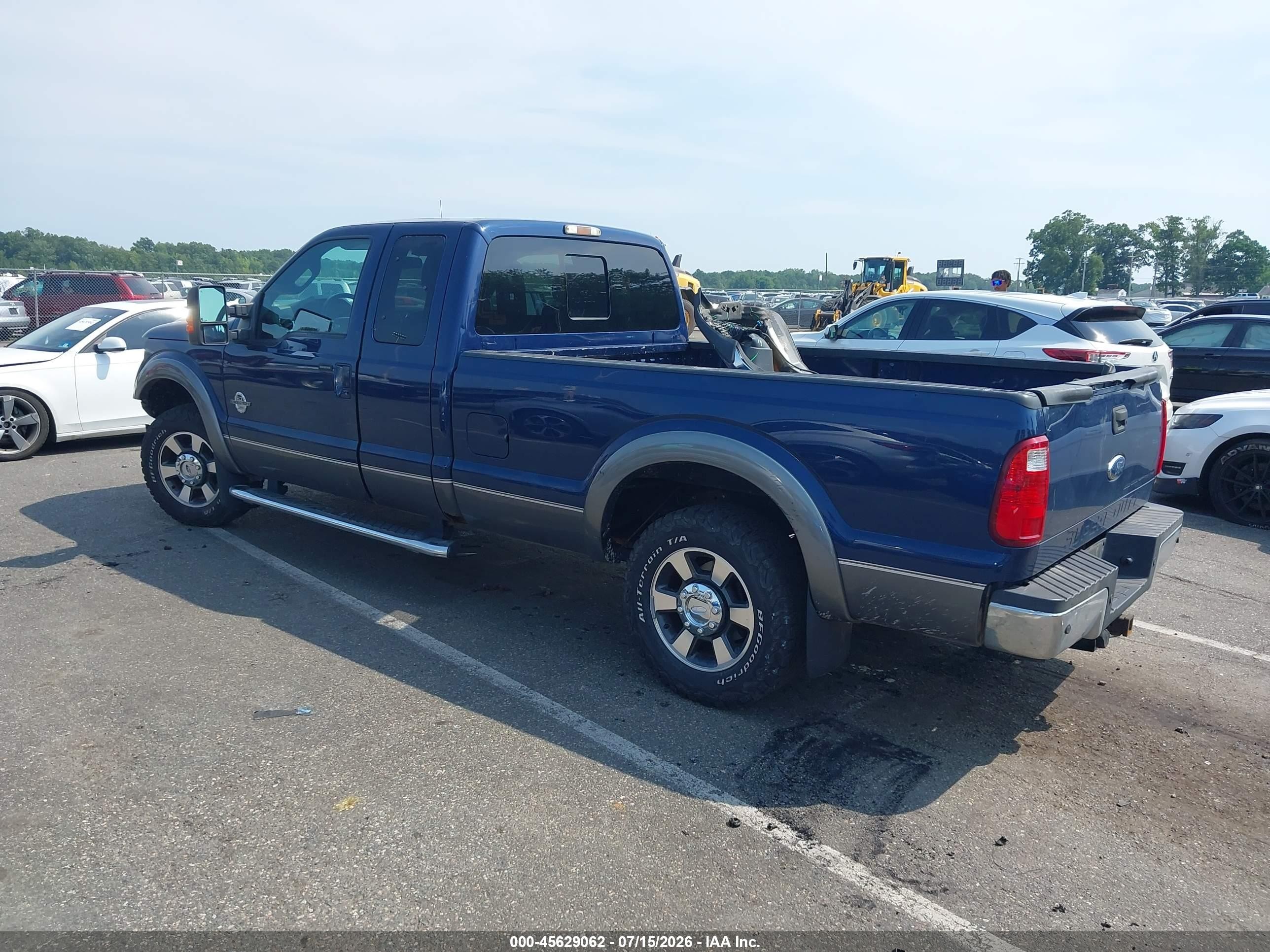 2011 Ford Super Duty F-250 Srw Lariat Blue vin: 1FT7X2AT7BEA45201