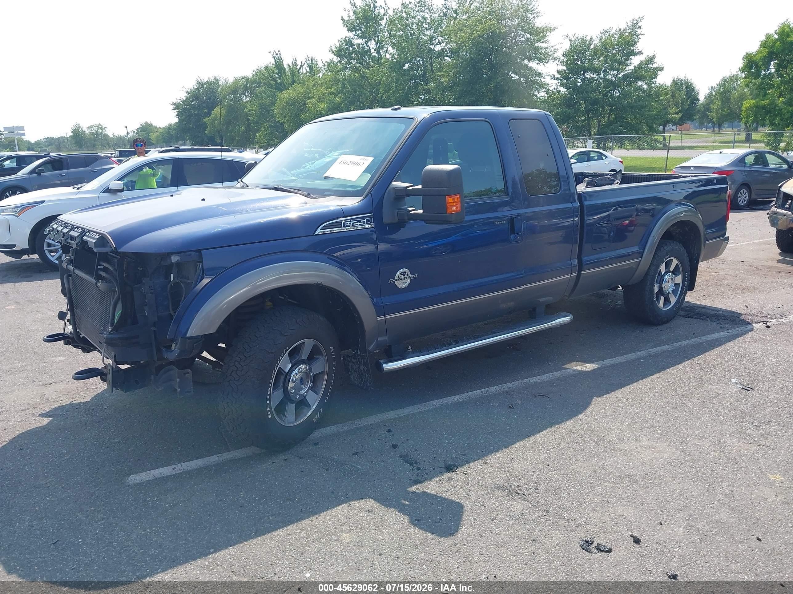 2011 Ford Super Duty F-250 Srw Lariat Blue vin: 1FT7X2AT7BEA45201