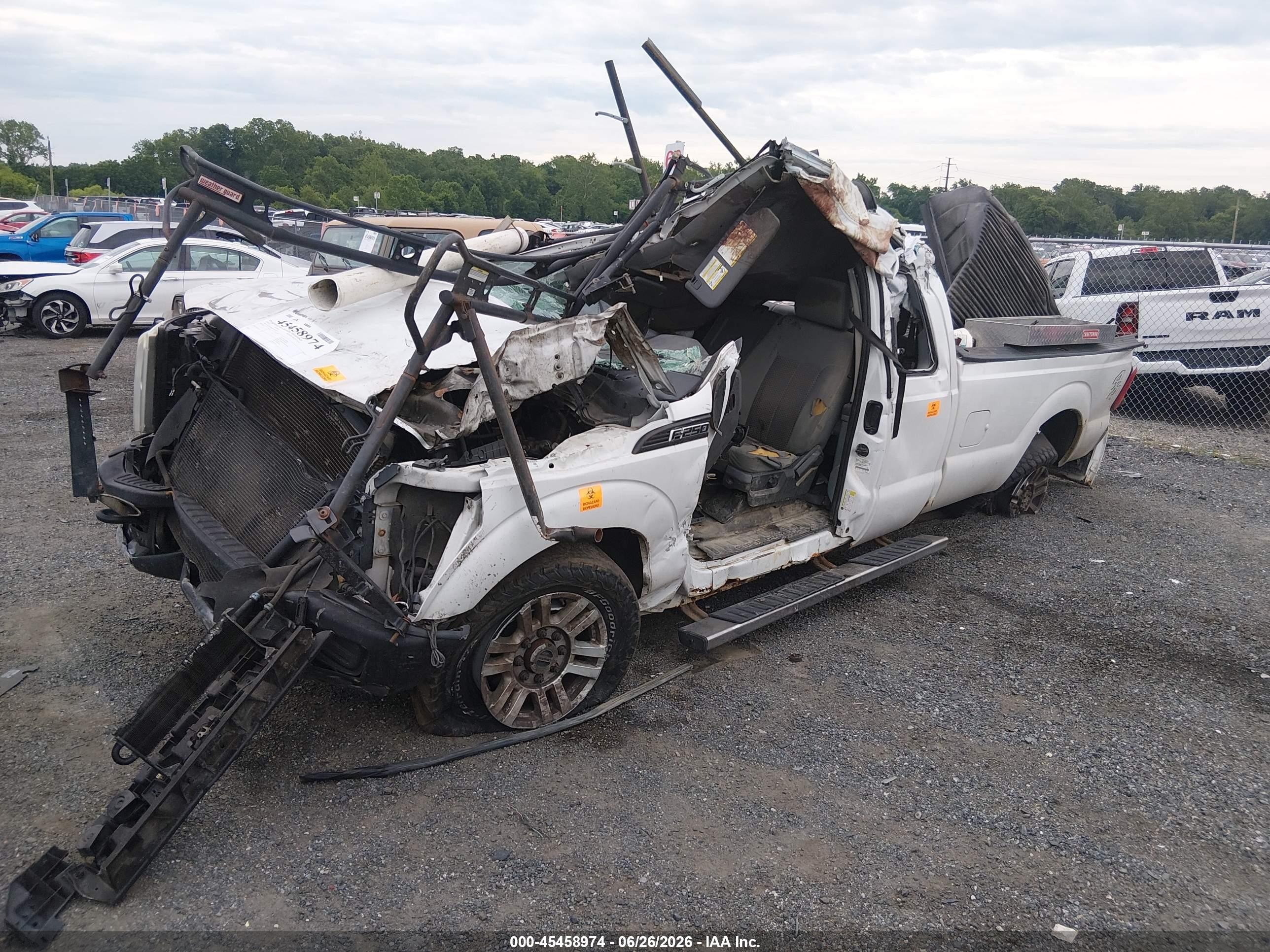 2012 Ford Super Duty F-250 Srw Lariat/xl/xlt White vin: 1FT7X2B60CEB10304
