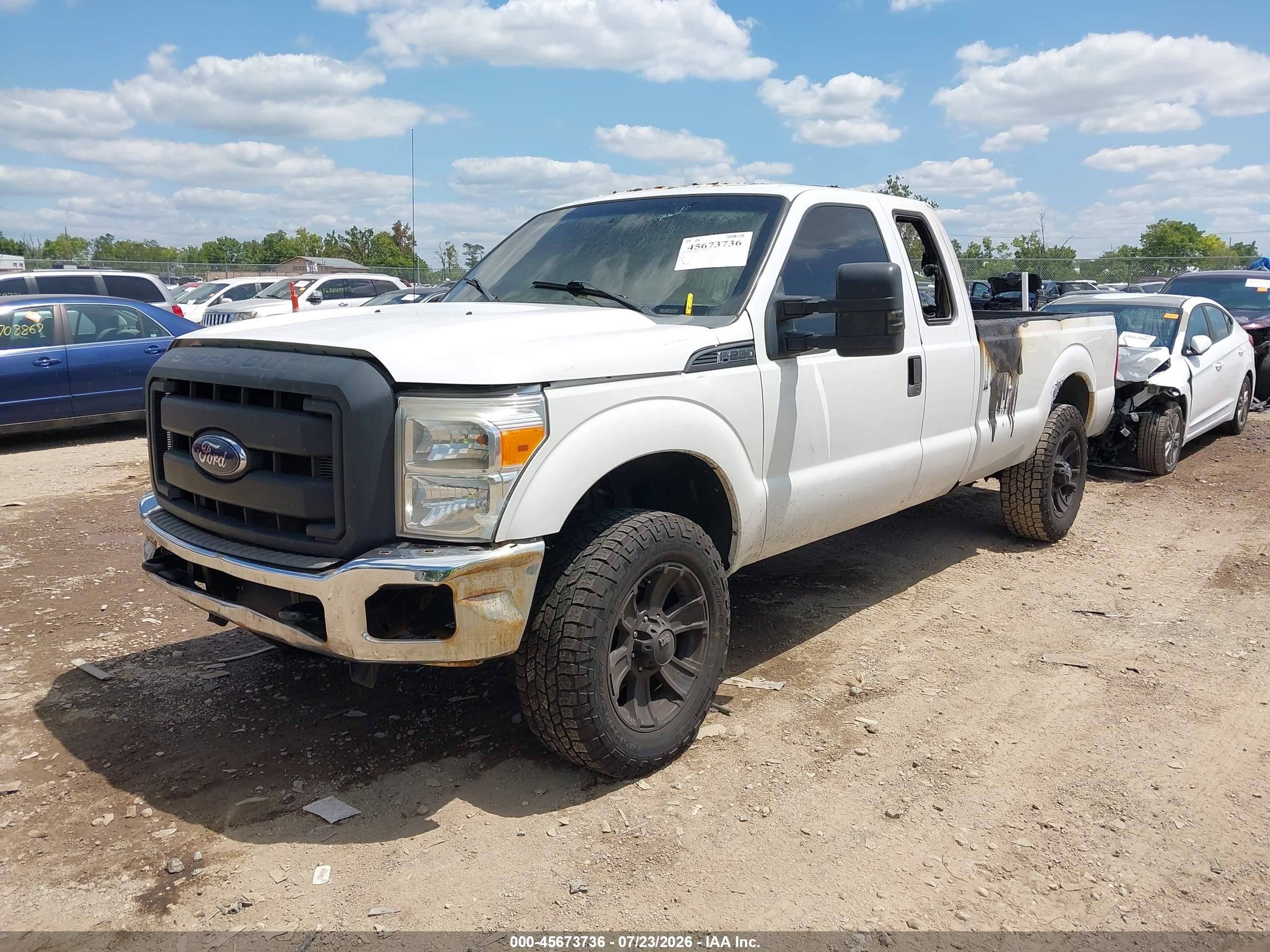 2012 Ford F-250 Xl White vin: 1FT7X2B60CED05500