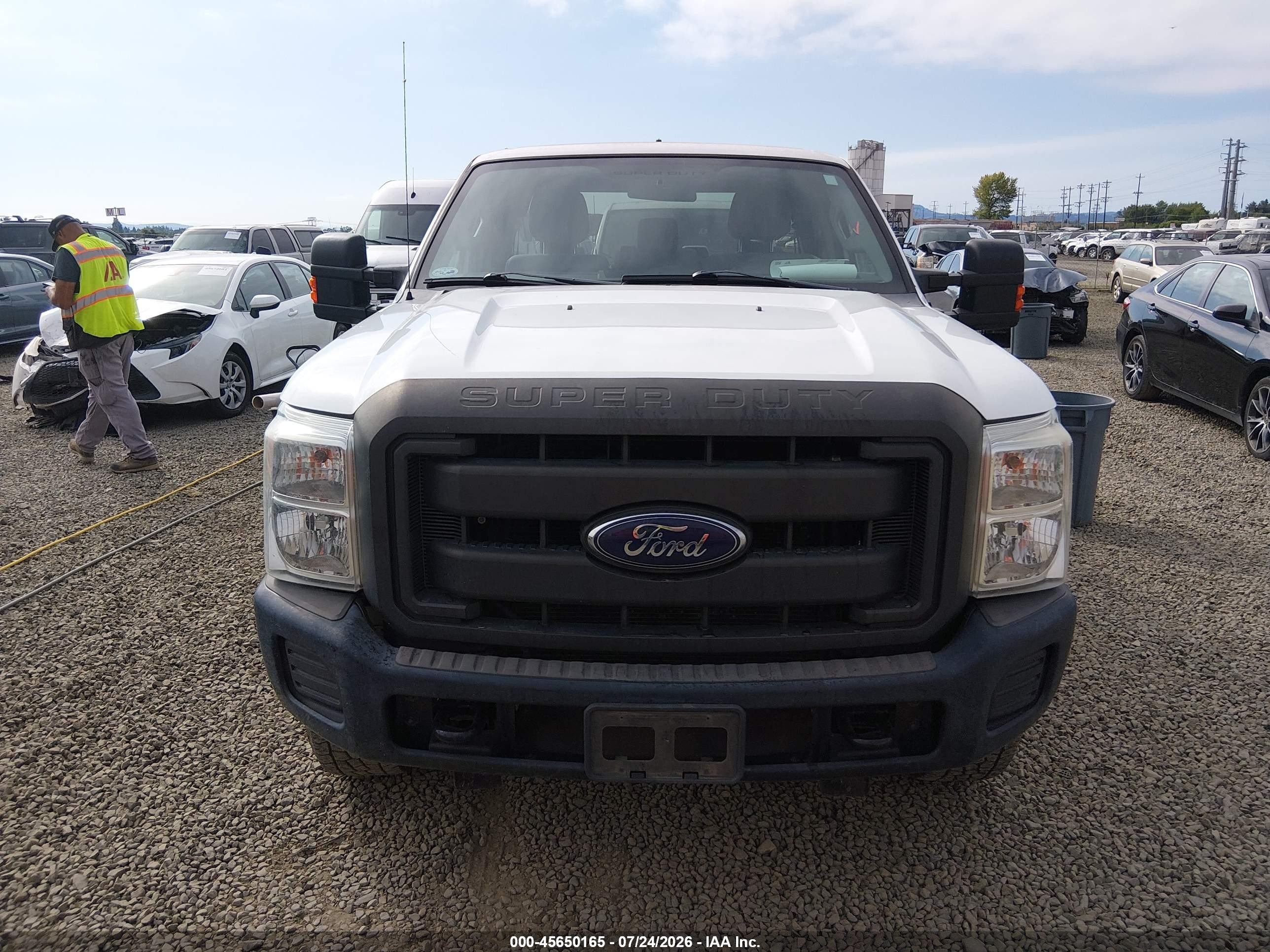 2015 Ford F-250 Xl White vin: 1FT7X2B60FEA15374