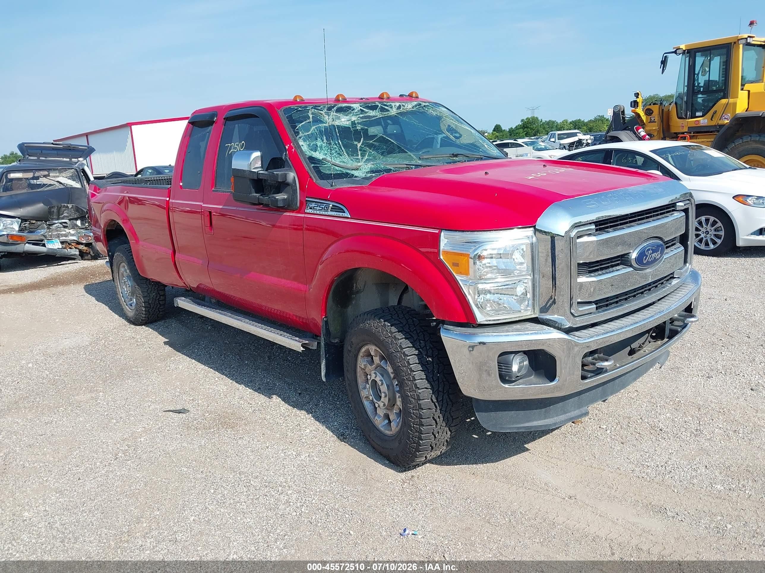 2015 Ford F-250 Lariat Red vin: 1FT7X2B60FEA31932