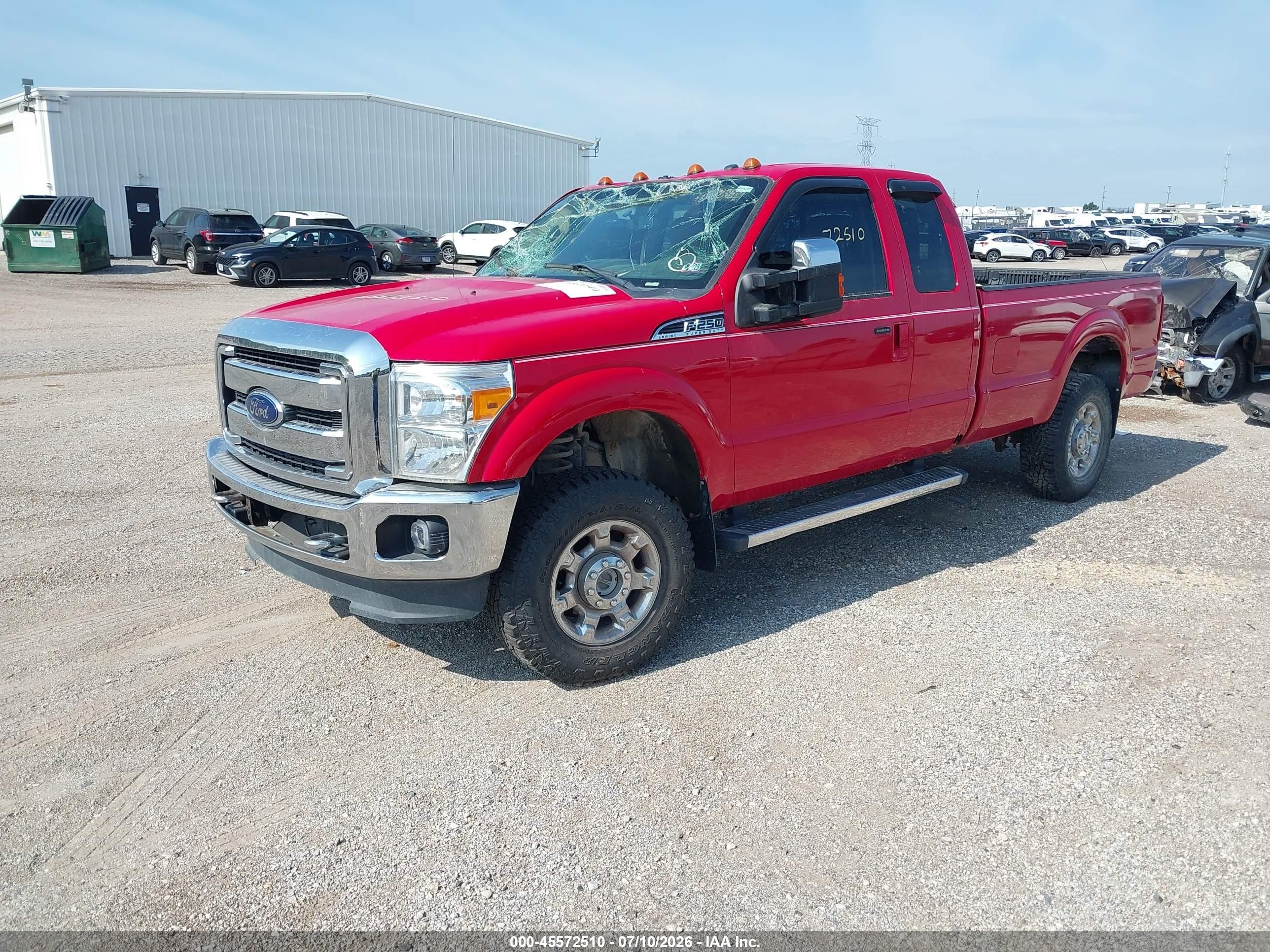 2015 Ford F-250 Lariat Red vin: 1FT7X2B60FEA31932