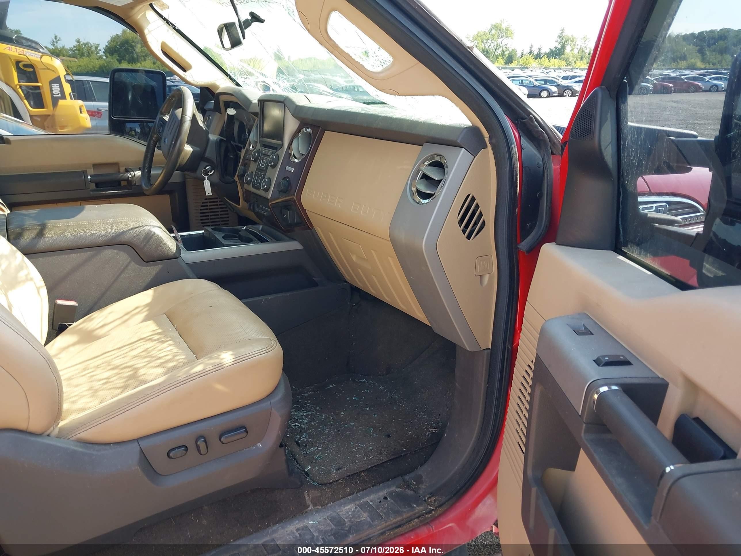 2015 Ford F-250 Lariat Red vin: 1FT7X2B60FEA31932