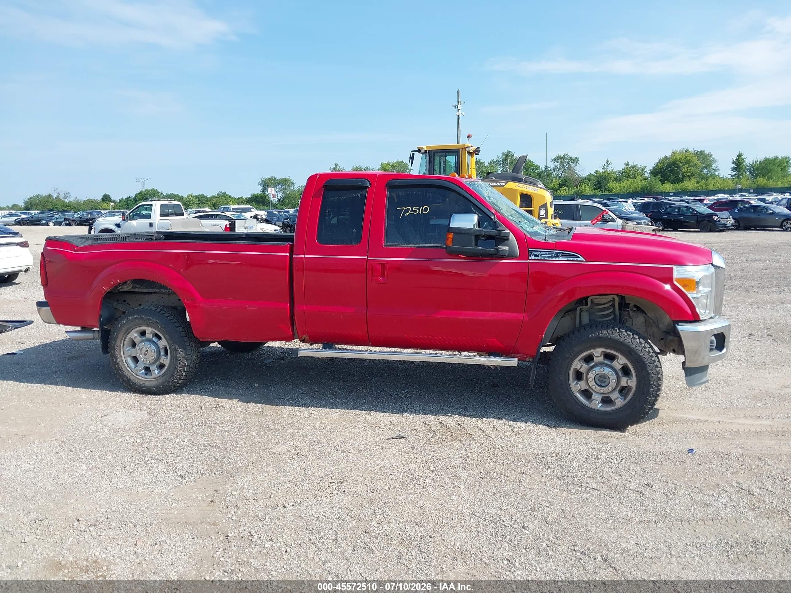 2015 Ford F-250 Lariat Red vin: 1FT7X2B60FEA31932
