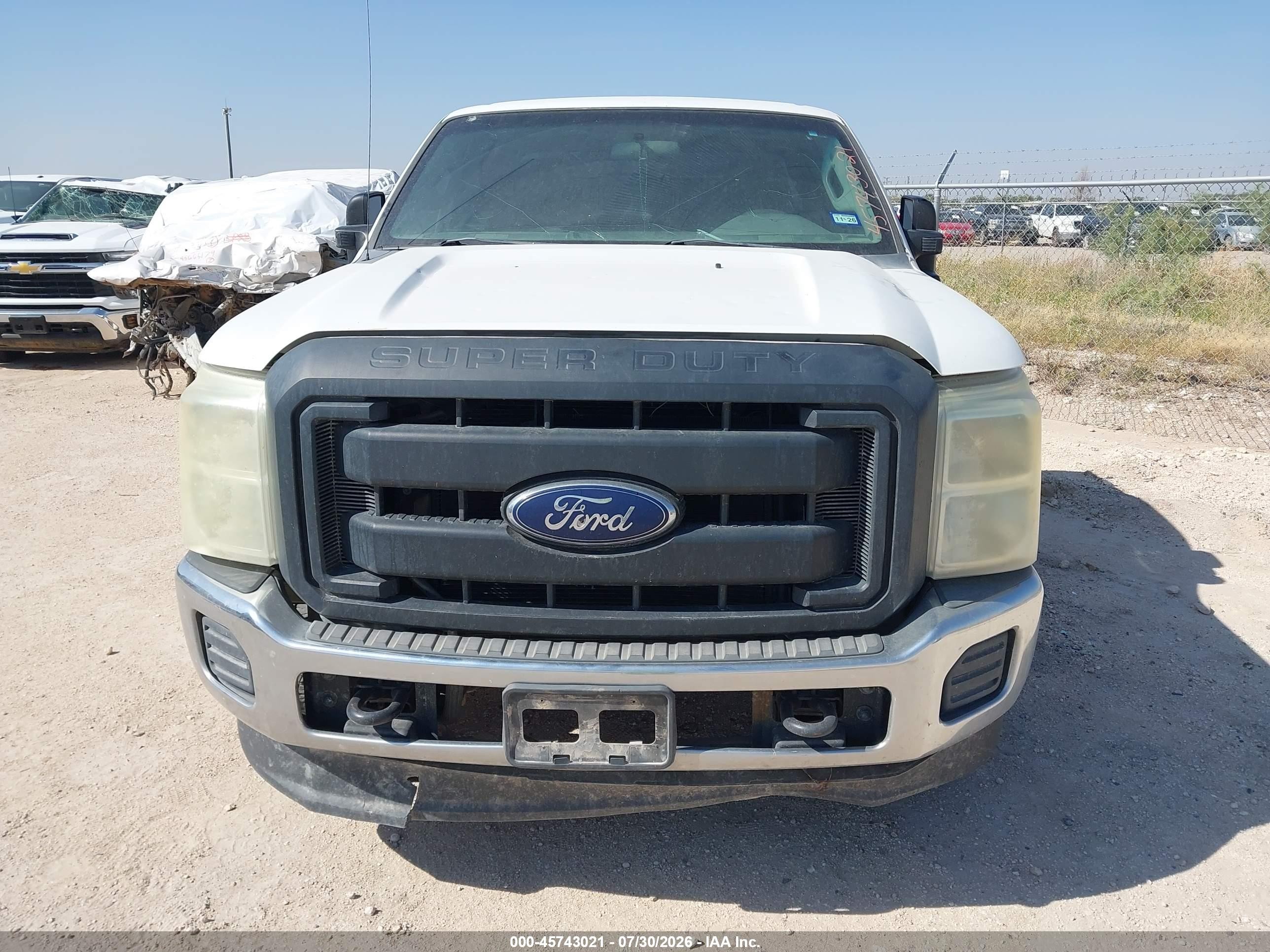 2015 Ford F-250 Xl White vin: 1FT7X2B60FEB60107