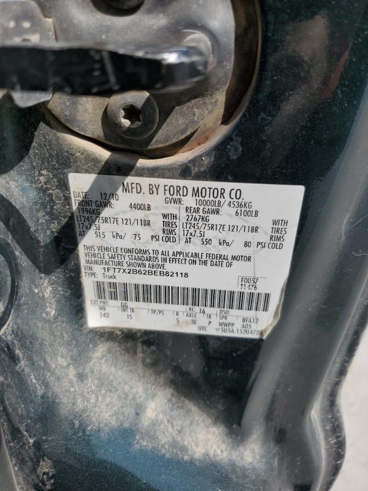 2011 Ford F250 Super Duty Green vin: 1FT7X2B62BEB82118