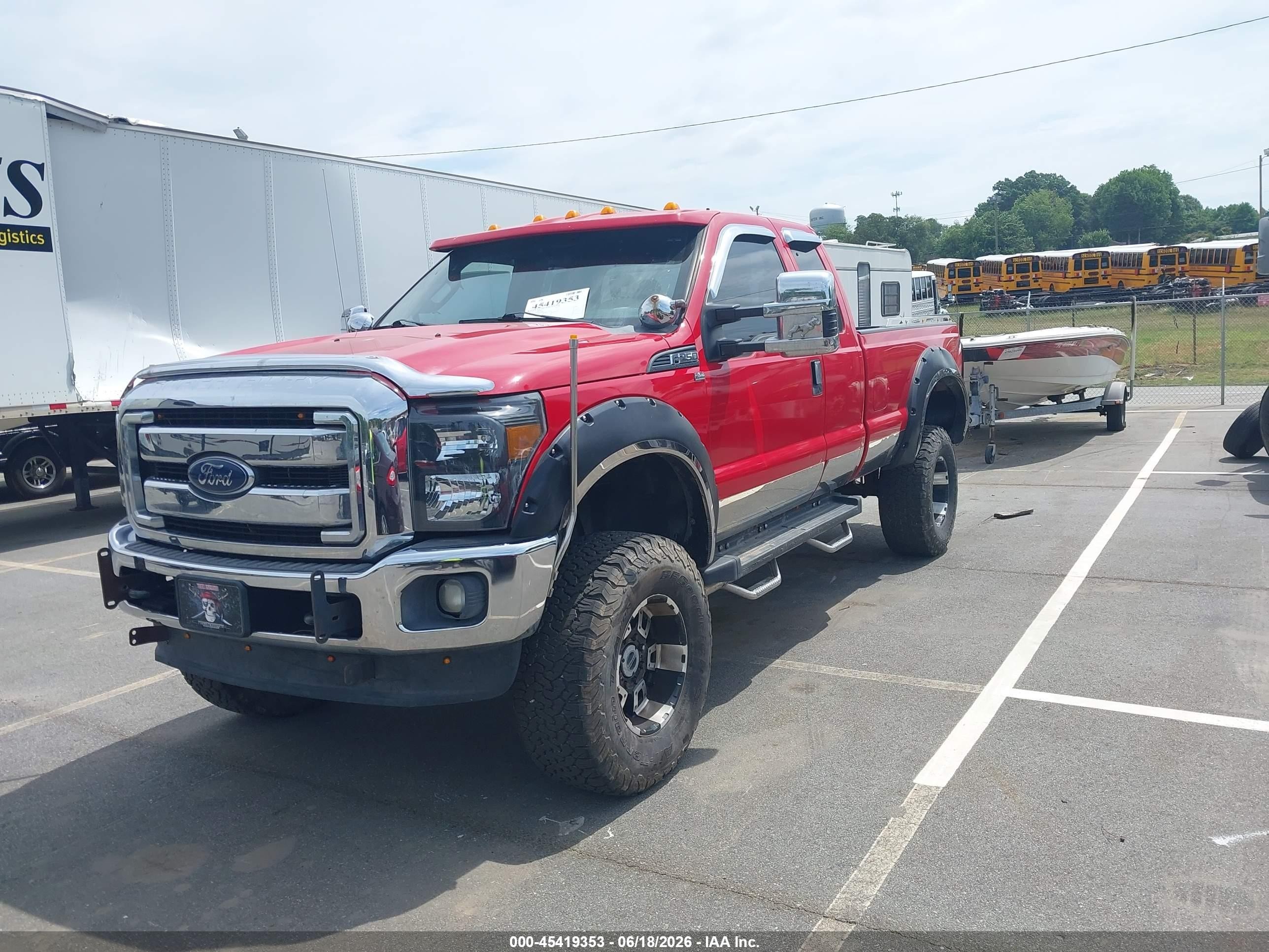 2015 Ford F-250 Xl Red vin: 1FT7X2B62FEA44780