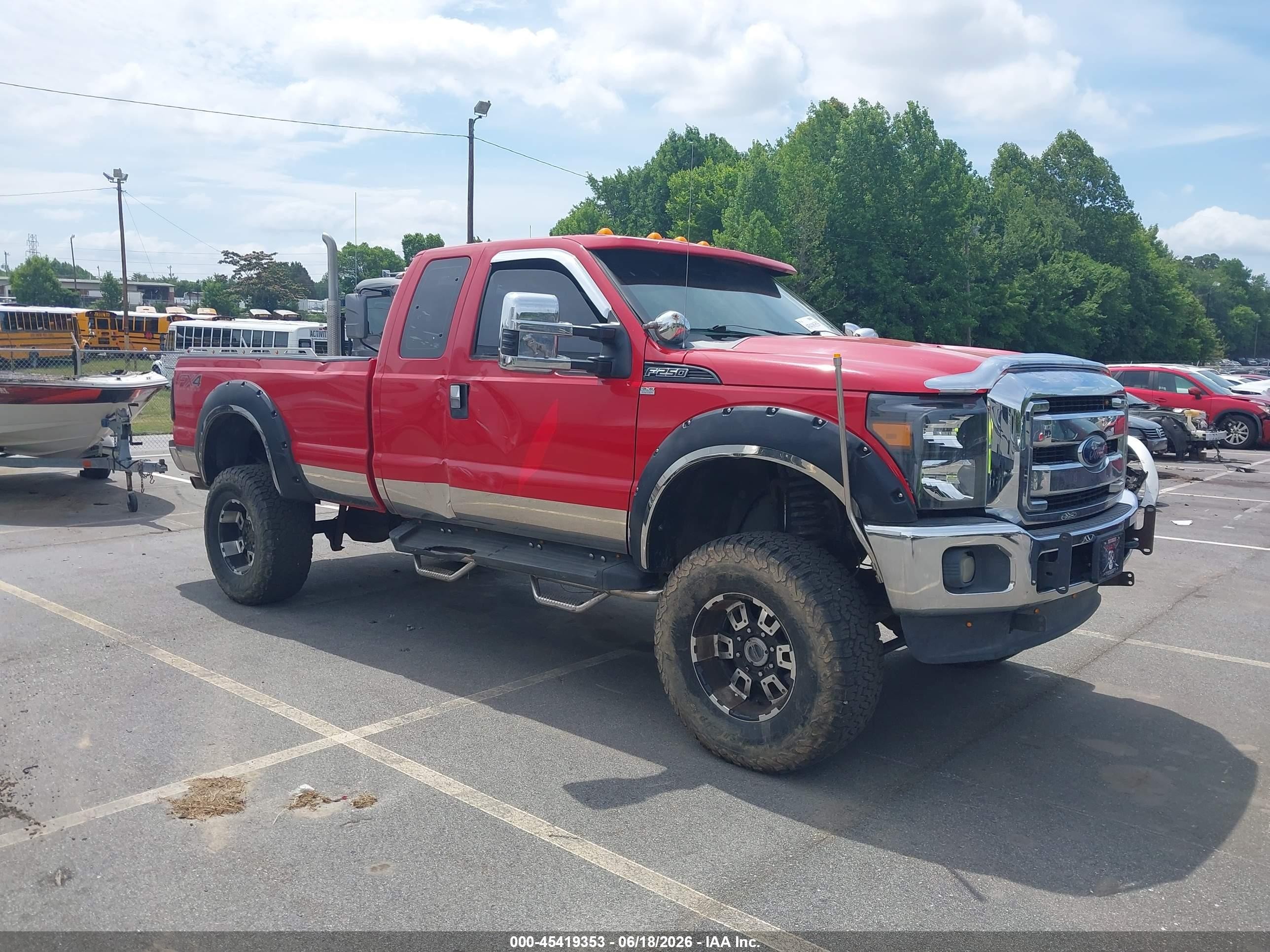 2015 Ford F-250 Xl Red vin: 1FT7X2B62FEA44780