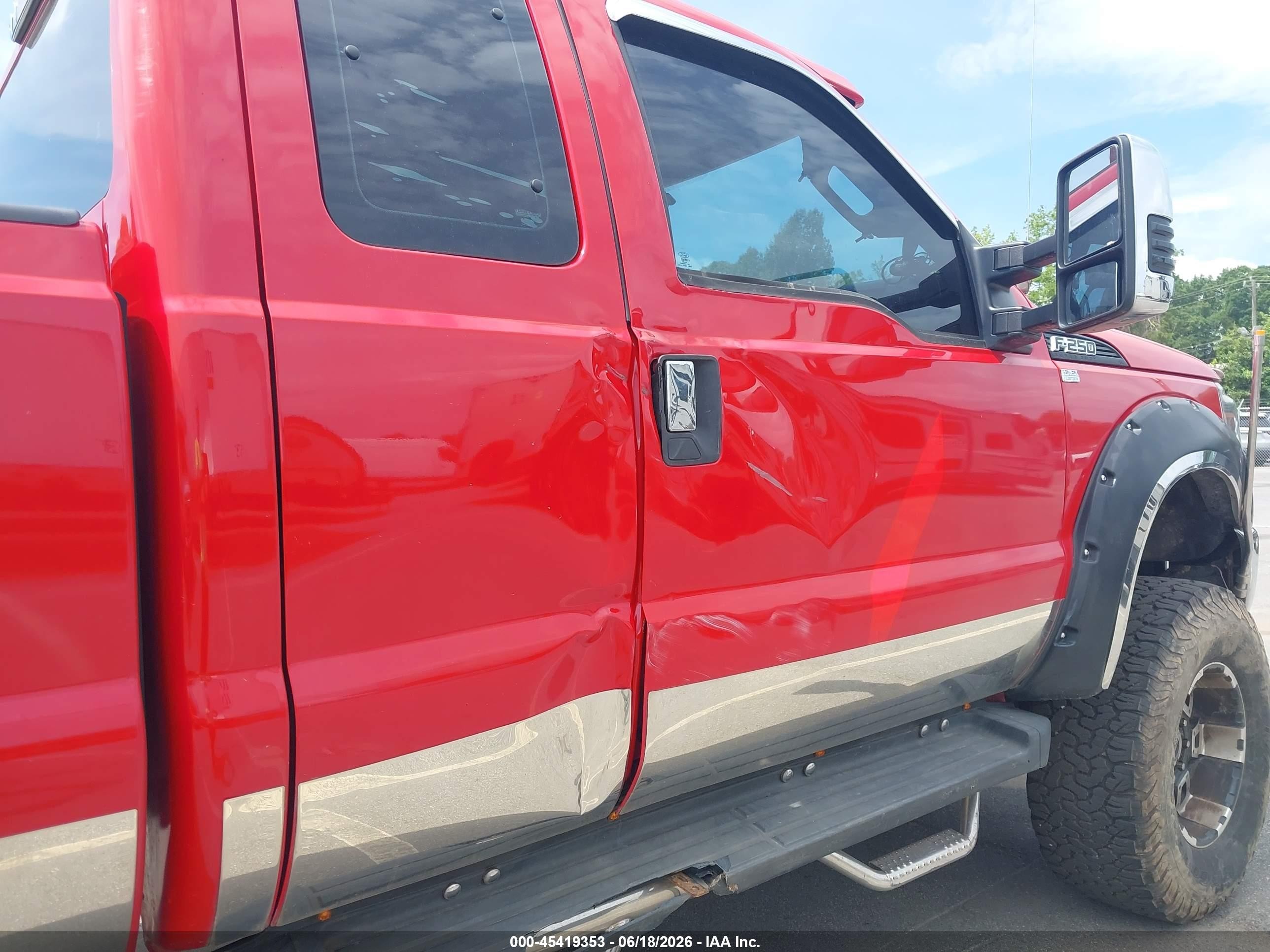 2015 Ford F-250 Xl Red vin: 1FT7X2B62FEA44780
