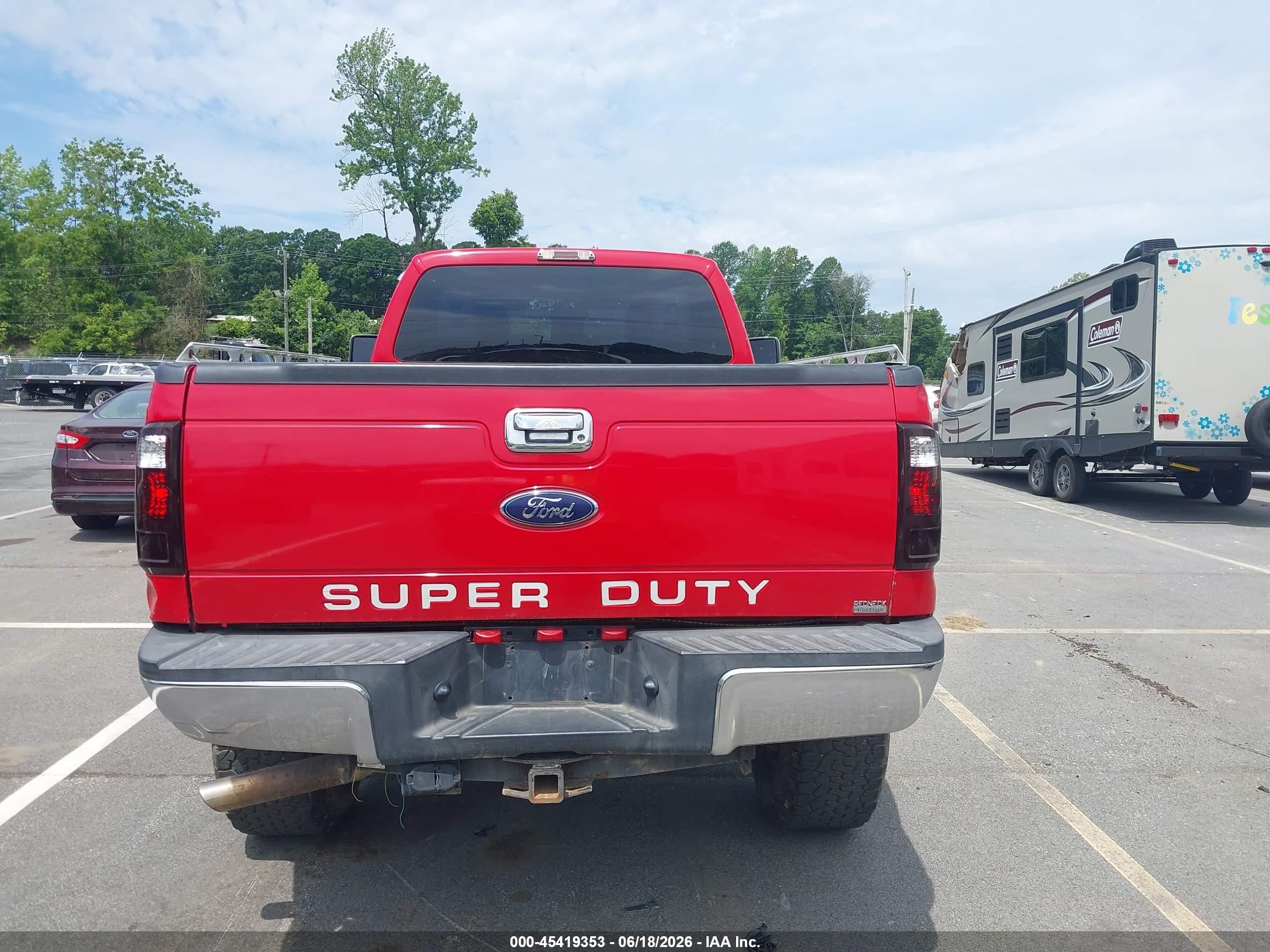 2015 Ford F-250 Xl Red vin: 1FT7X2B62FEA44780