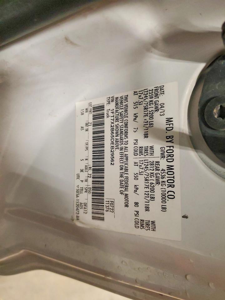 2013 Ford F250 Super Duty White vin: 1FT7X2B65DEB29562