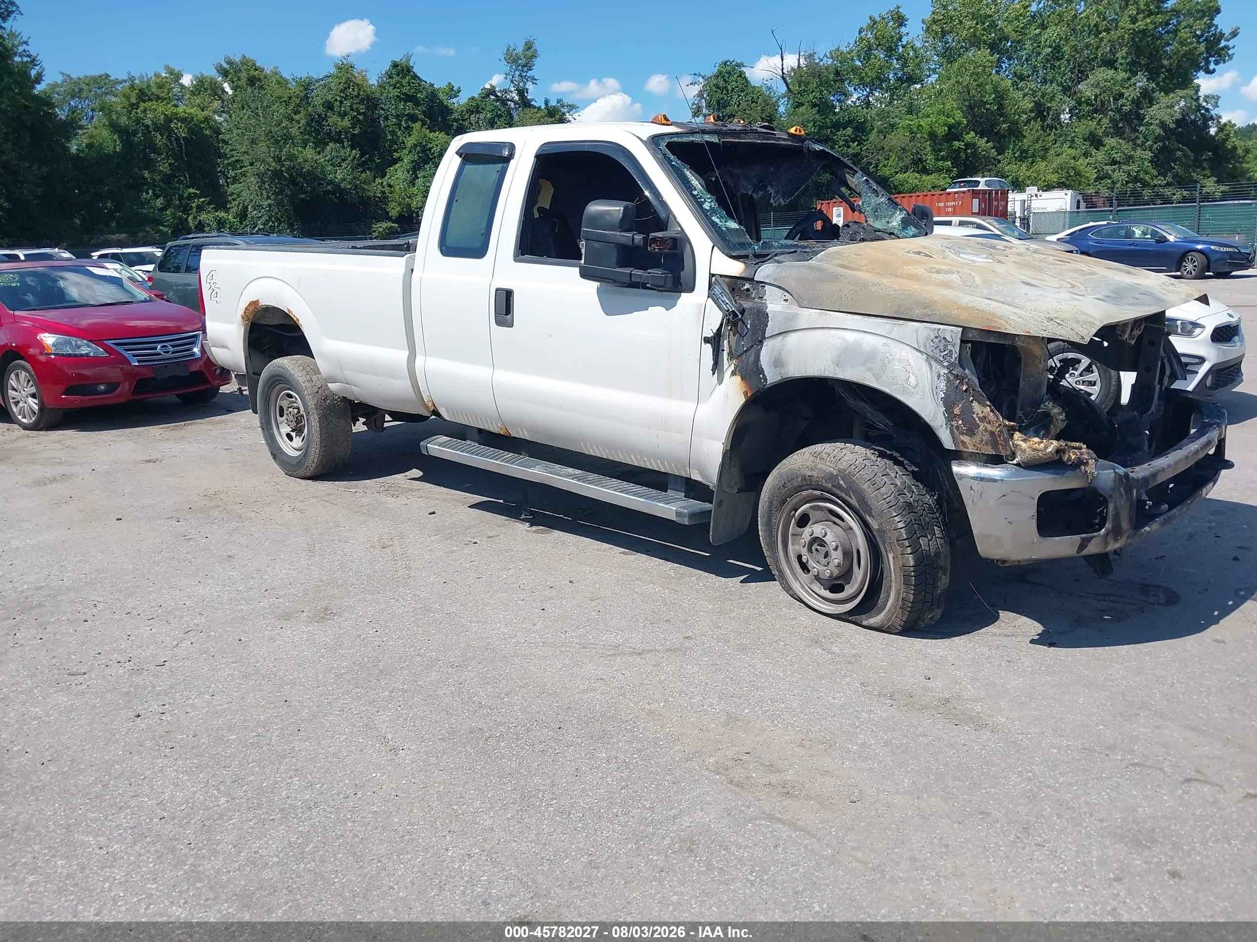 2015 Ford F-250 Xl White vin: 1FT7X2B66FEB50536